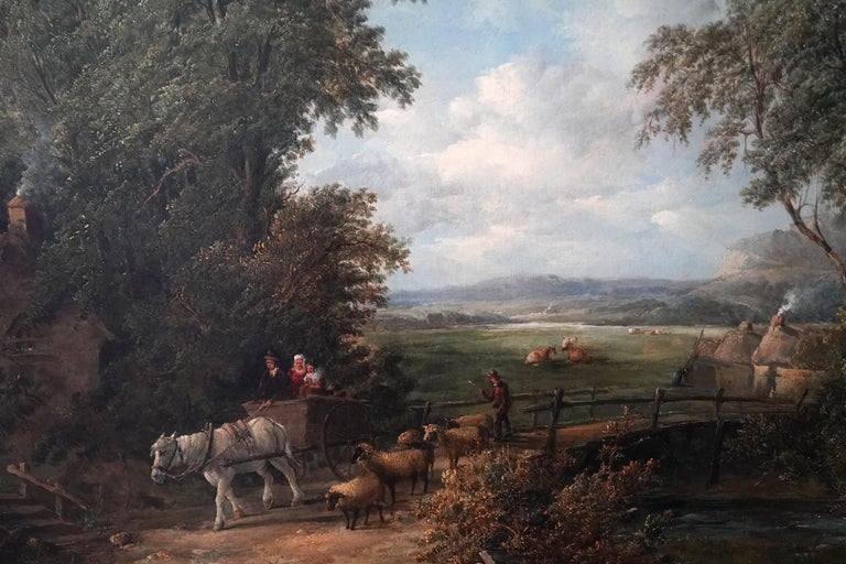 View Near Conway, North Wales - British Victorian exh art landscape oil painting For Sale 1
