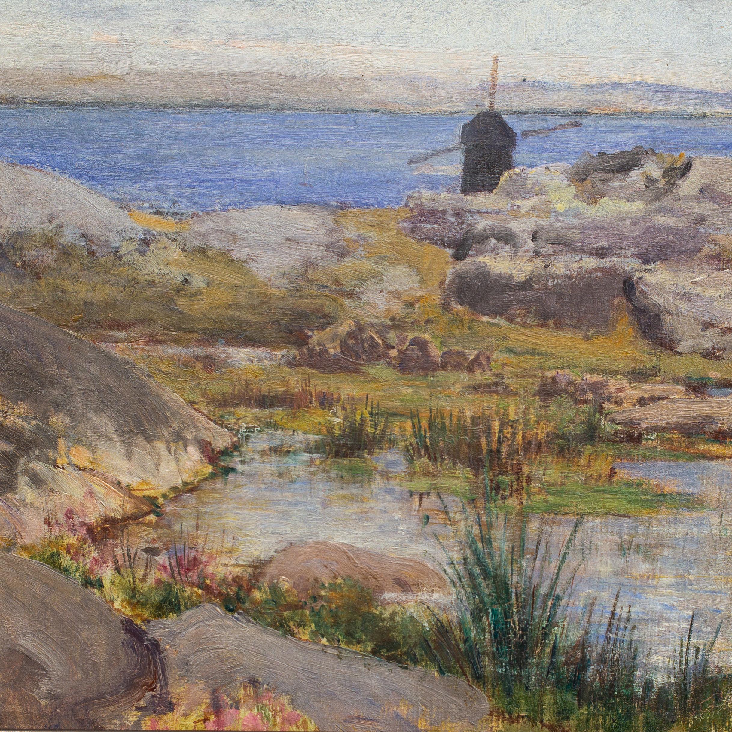 Summer Day on the West Coast of Sweden by Swedish Impressionist Alfred Wahlberg For Sale 4