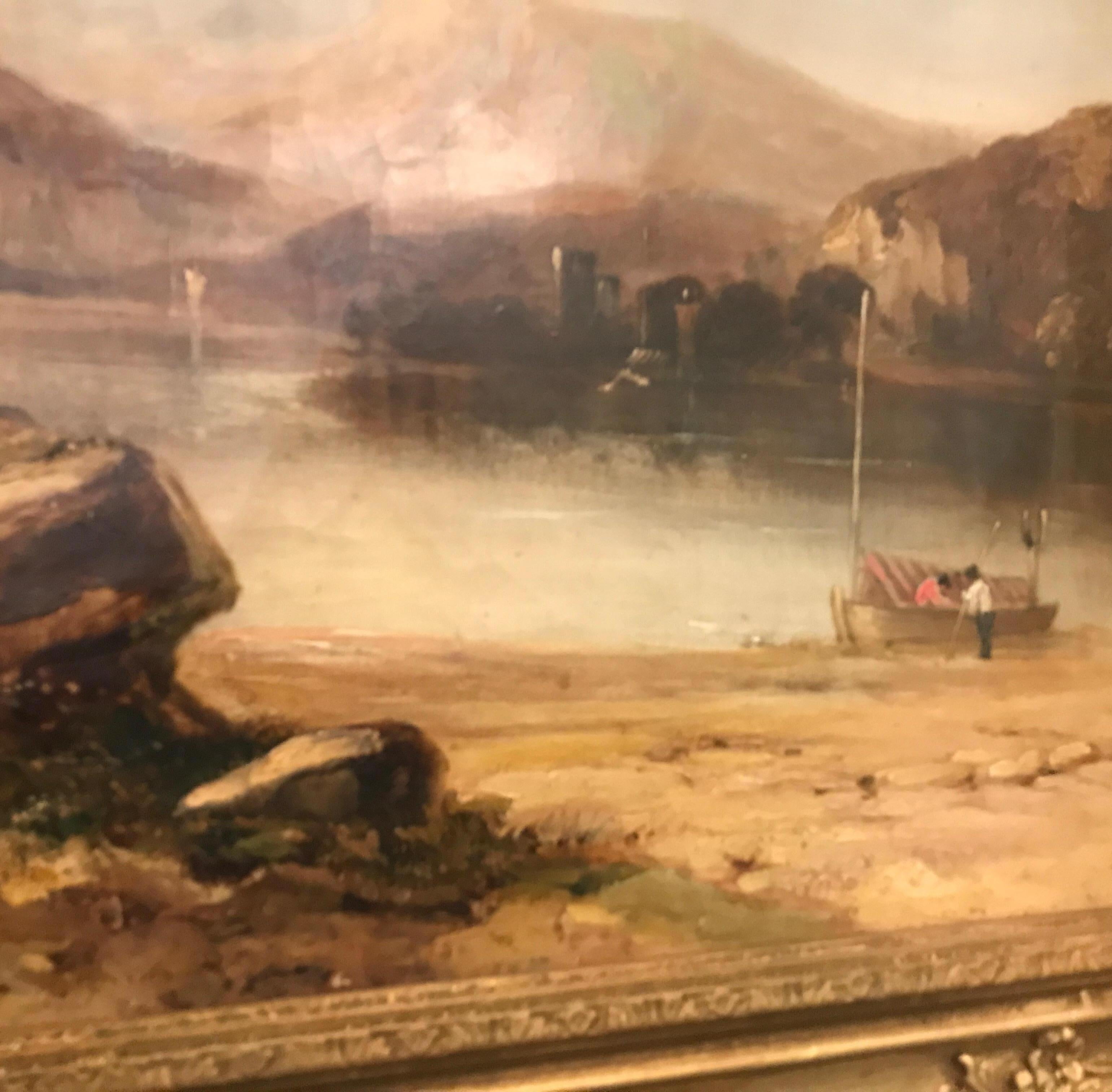 Victorian Alfred Walker Williams 19th Century Landscape Oil Painting on Canvas