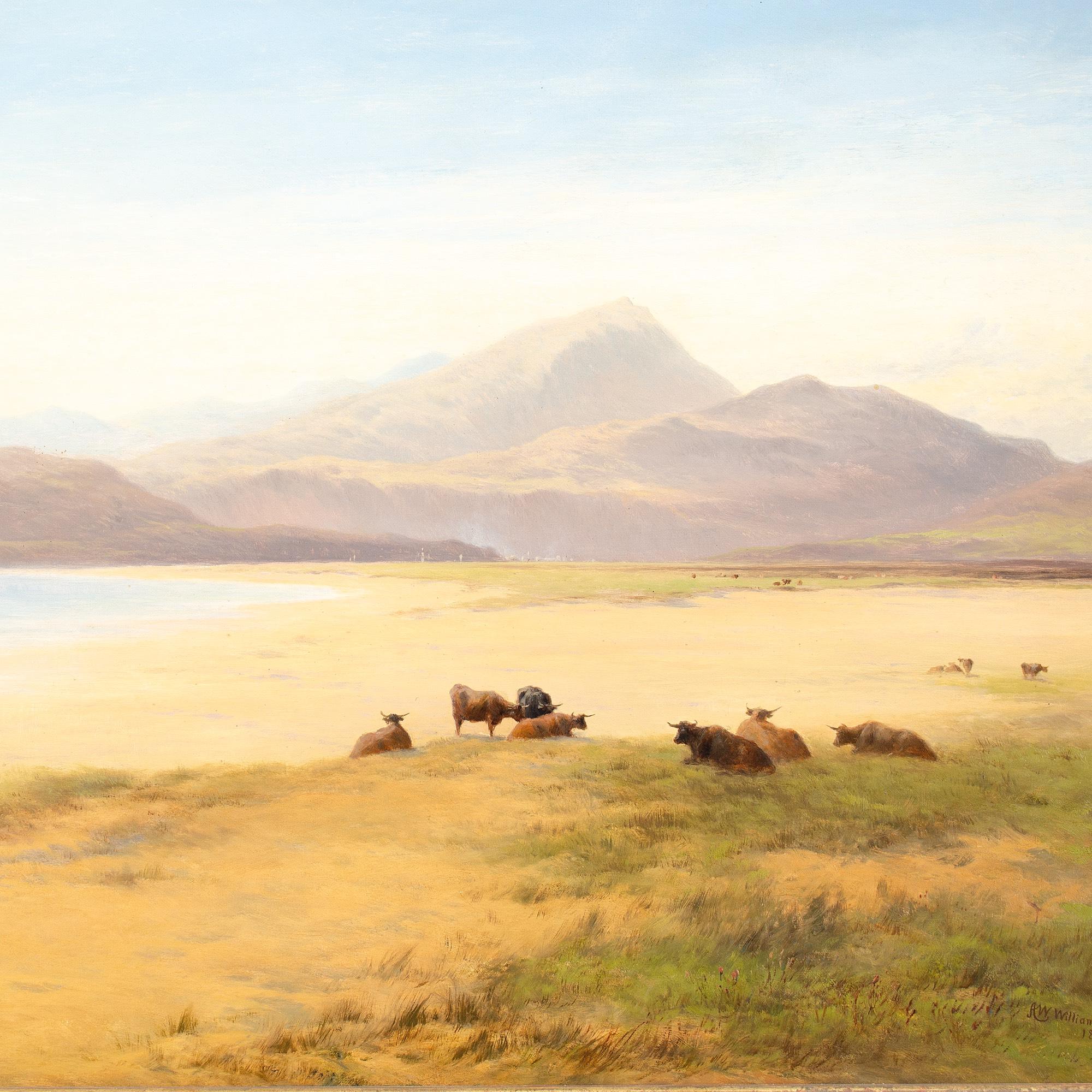 Alfred Walter Williams, Barmouth Sands, North Wales, Oil Painting For Sale 5