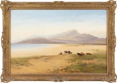 Antique Alfred Walter Williams, Barmouth Sands, North Wales, Oil Painting