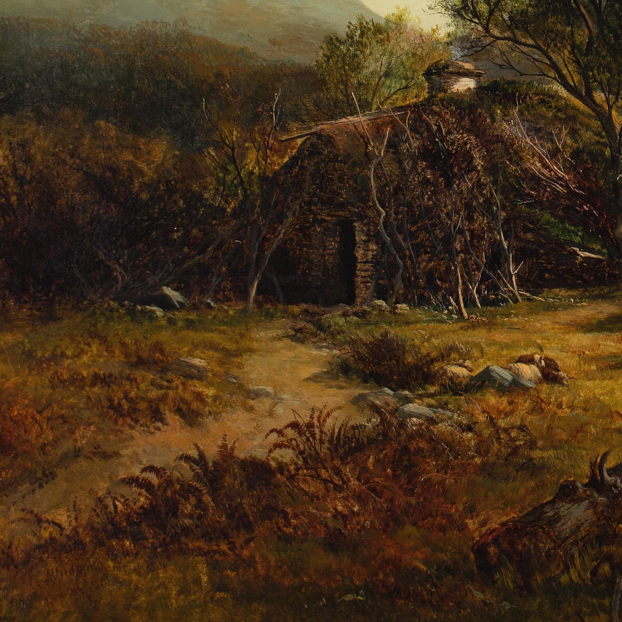Alfred Walter Williams, Welsh Landscape With Figures Dragging Bracken 7