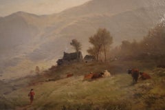 British Farm Landscape by Alfred Walter Williams, Circa 1835