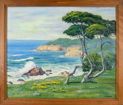 Carmel Highlands to Pebble Beach California Coastal Landscape with Cypress Trees