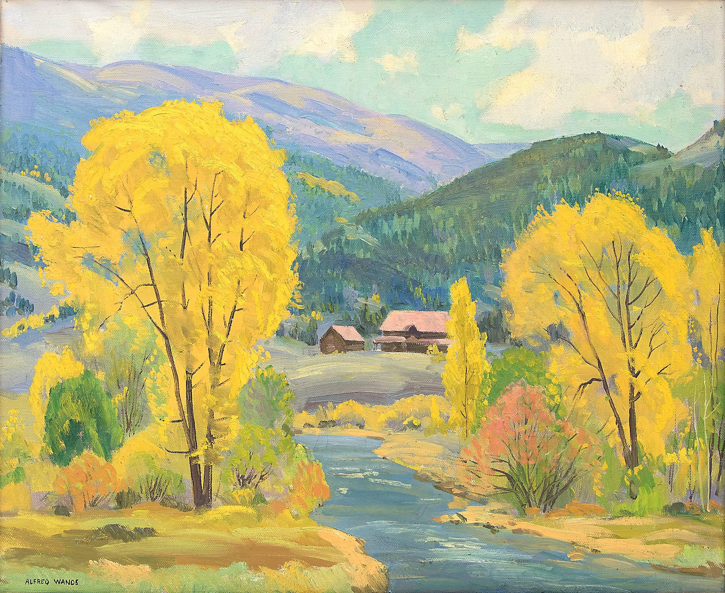 Fall at Glenwood Springs (Colorado) - Painting by Alfred Wands