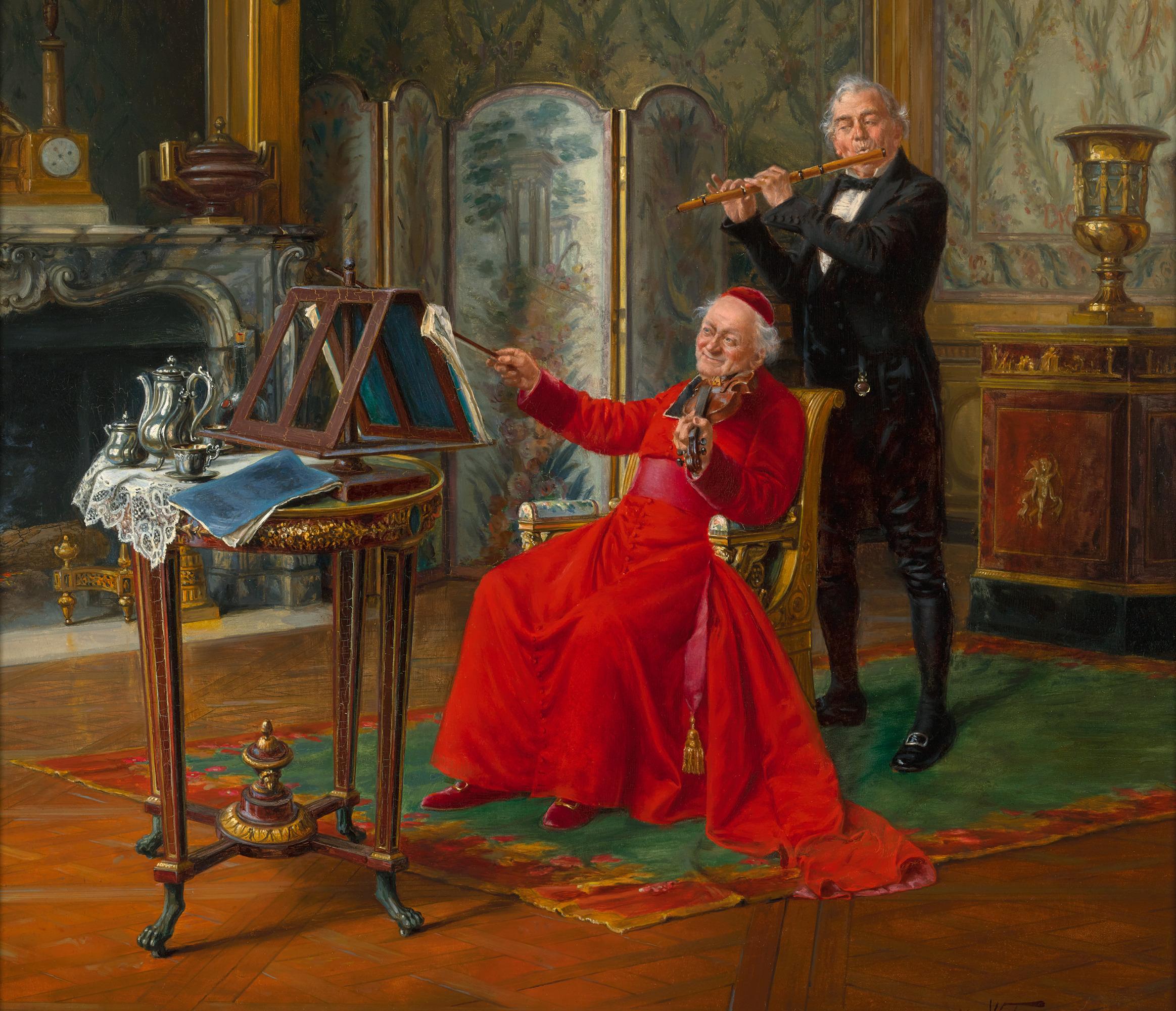 Il musicista - Painting Accademia di Alfred Weber
