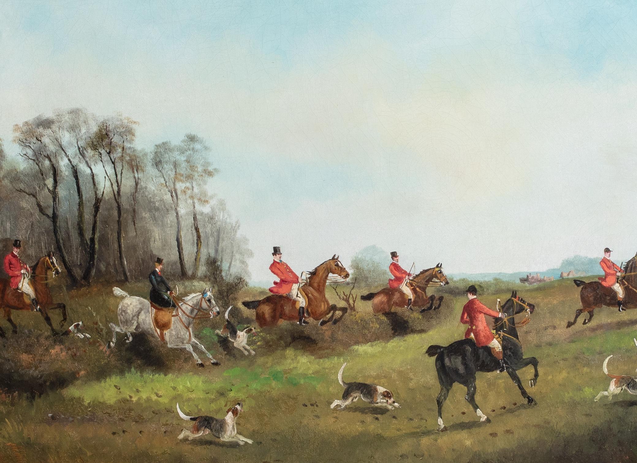 The Mendip Fox Hunt, 19th Century  by. John Alfred WHEELER (1821-1903) For Sale 1