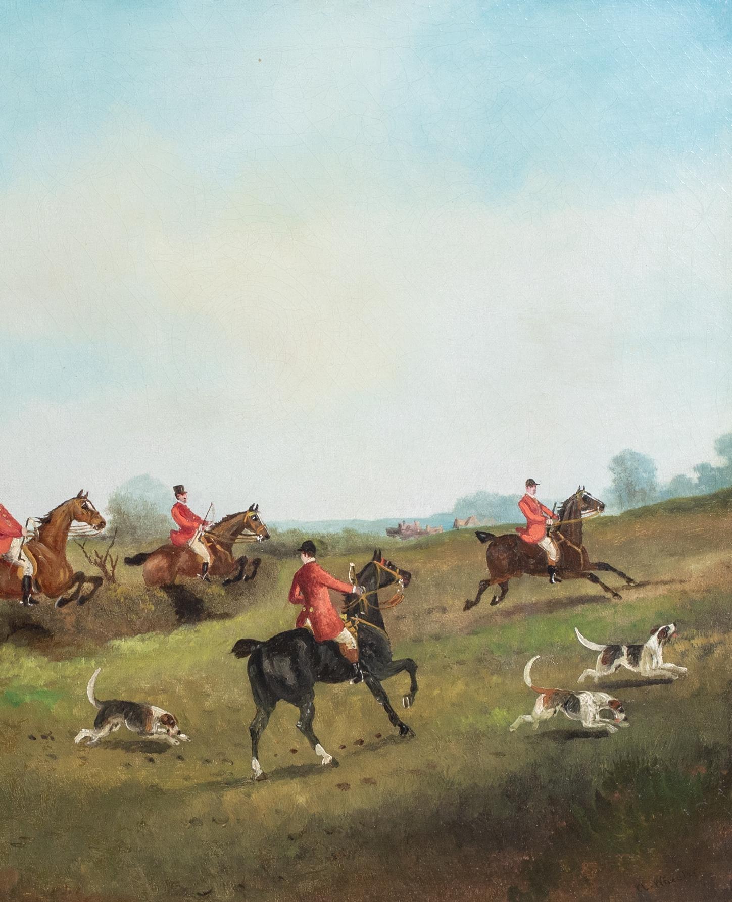 The Mendip Fox Hunt, 19th Century  by. John Alfred WHEELER (1821-1903) For Sale 2