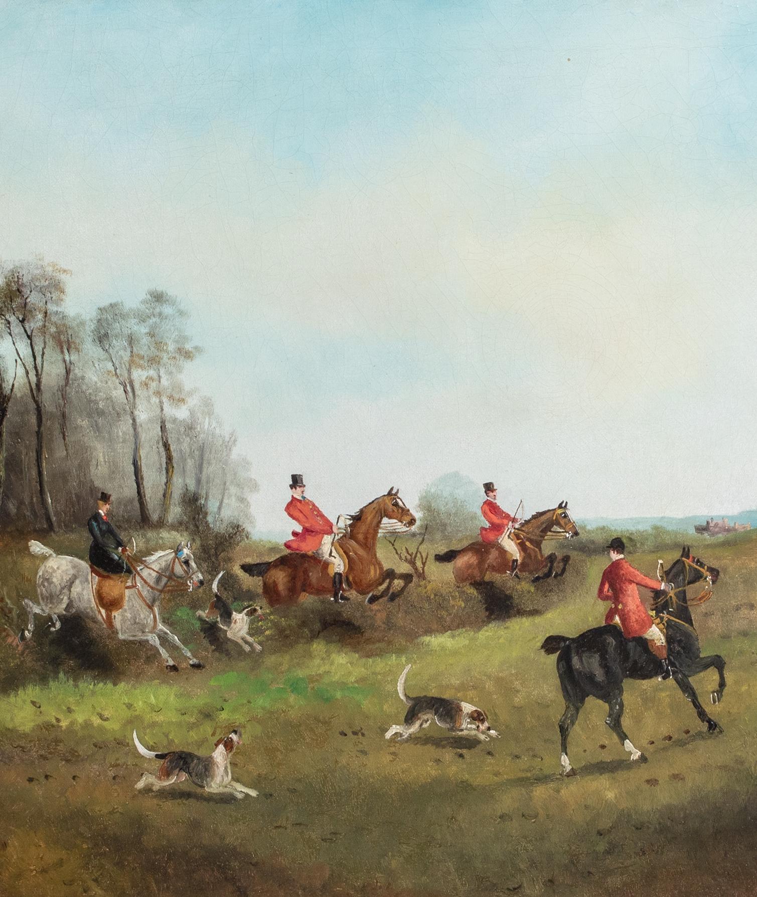 The Mendip Fox Hunt, 19th Century  by. John Alfred WHEELER (1821-1903) For Sale 3