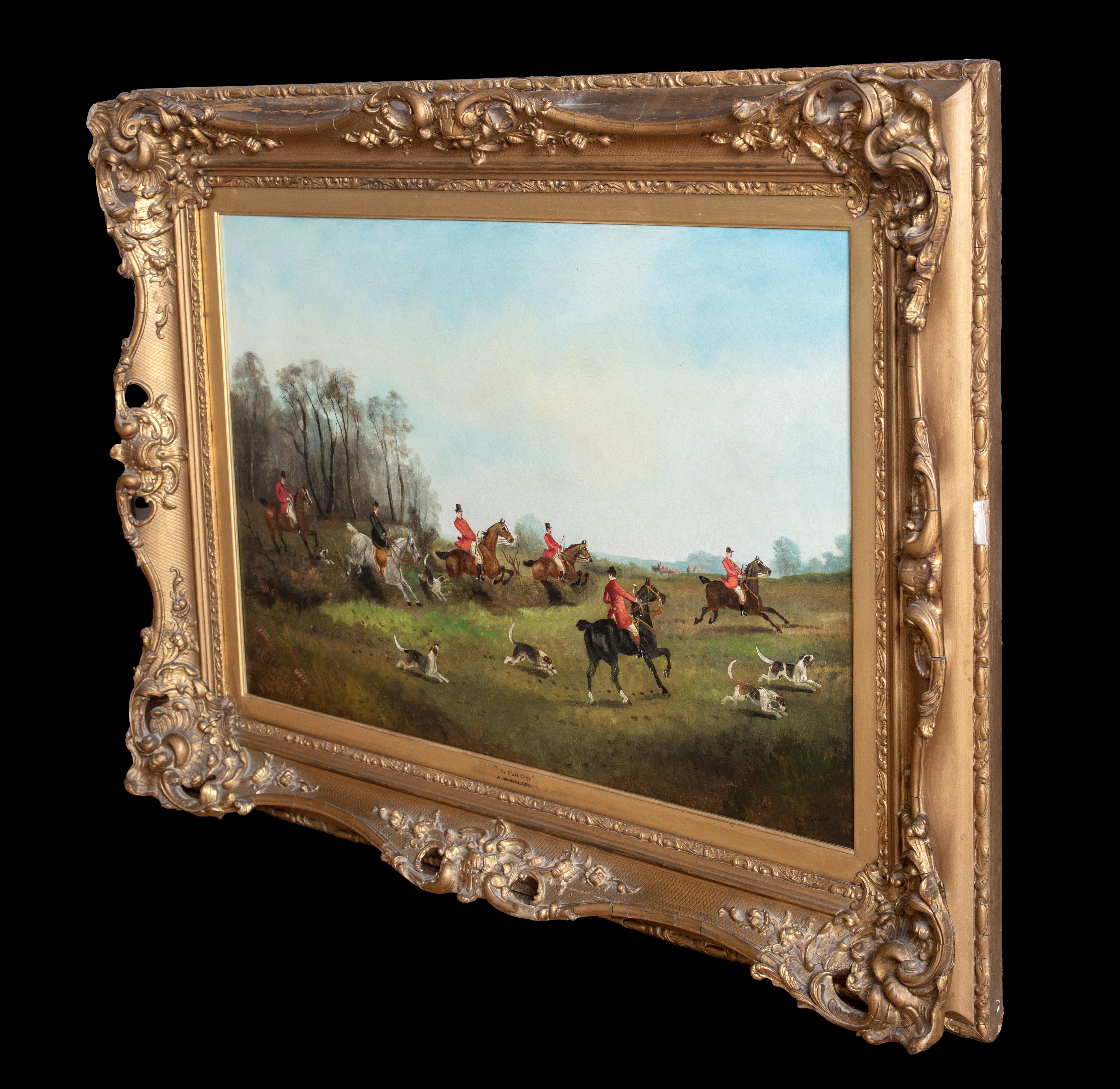 The Mendip Fox Hunt, 19th Century  by. John Alfred WHEELER (1821-1903) For Sale 4