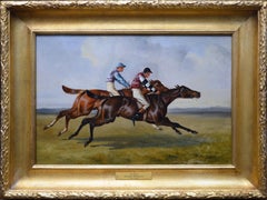 The Race - 19th Century Oil Painting of Horse Racing. Lester Piggott Collection