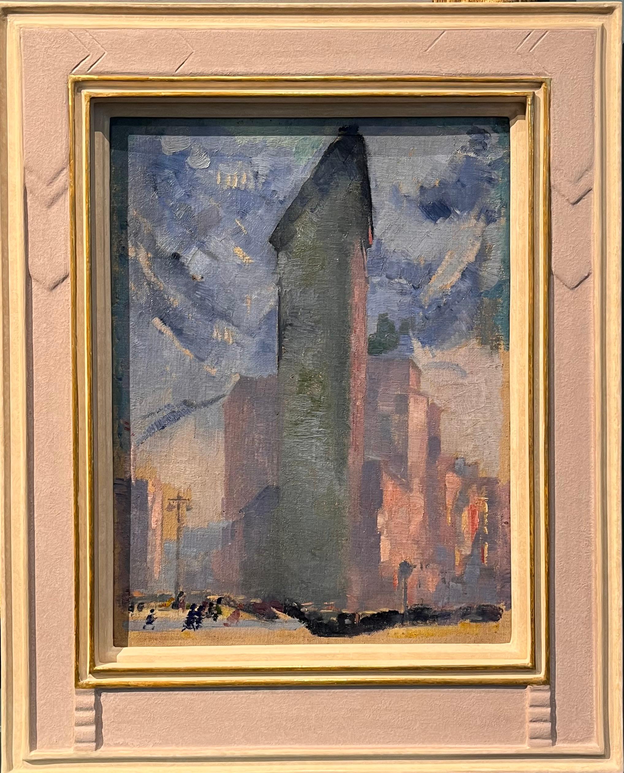Sketch of the Flatiron Building - Painting by Alfred Wolmark