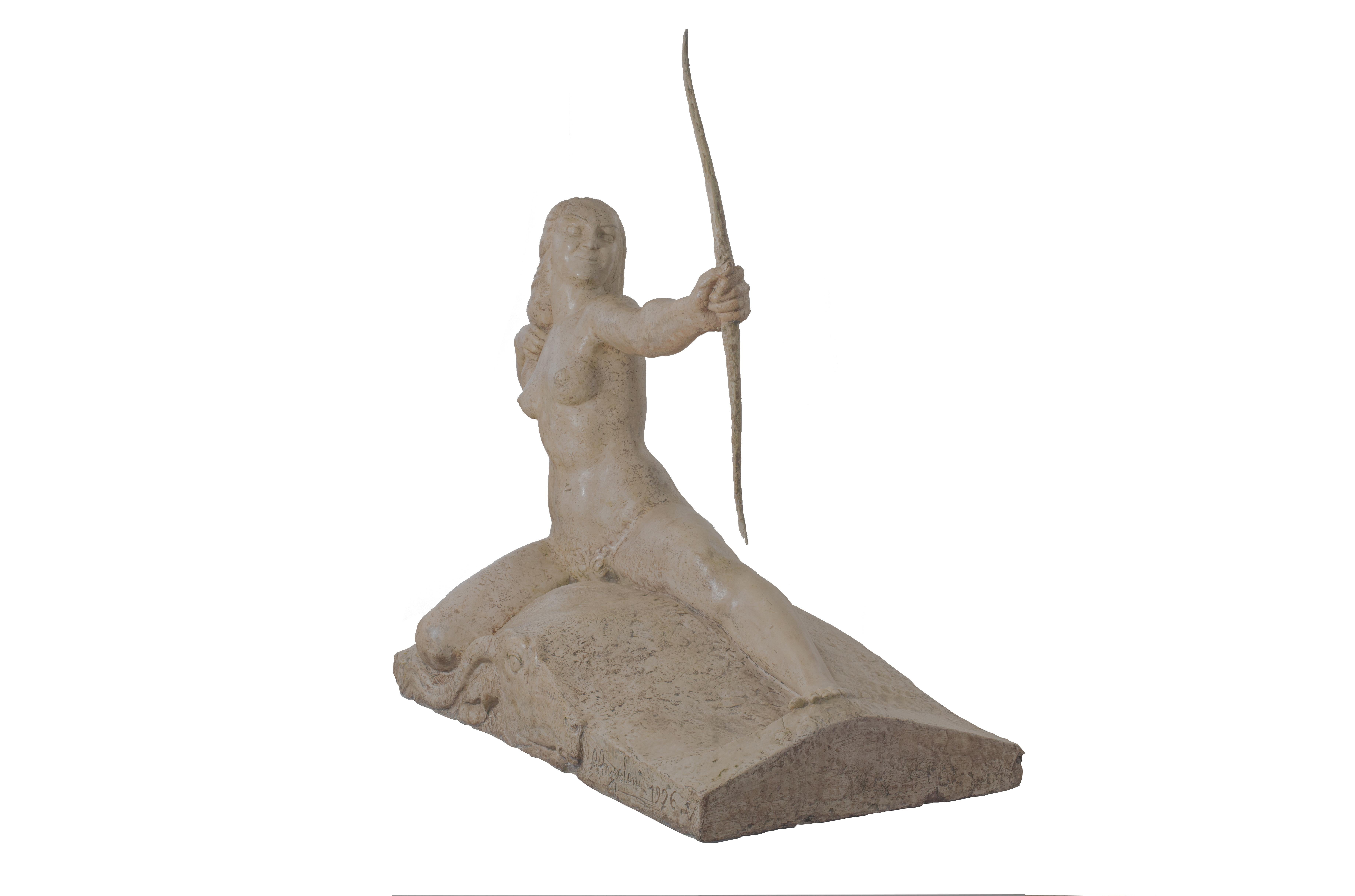  Diana cacciatrice - Sculpture by Alfredo Angeloni