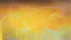 Las Sombras Que Seremos - Large Abstract Painting With Yellow, Orange and Purple