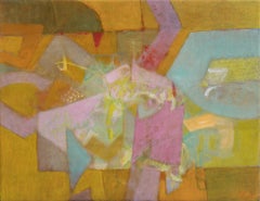 Presagio - Earth Tone Abstract Painting, South American, Geometric and Organic