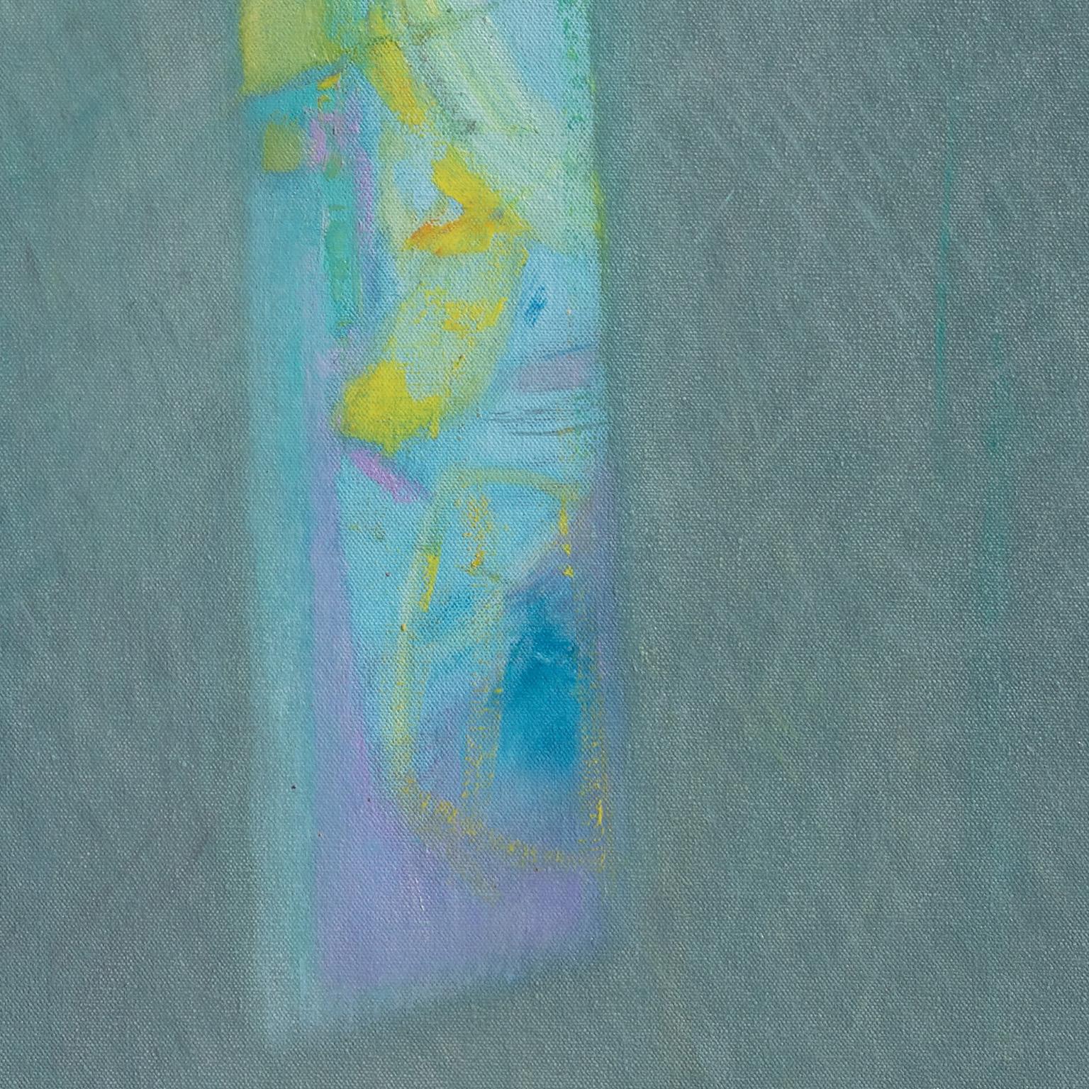Silencio - Minimalist Abstract Painting, Muted Color Palette Art, Vertical For Sale 3