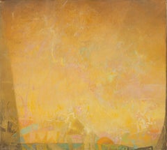 The Hours: Sunrise, When Everything Is Possible - Large Abstract Yellow Painting