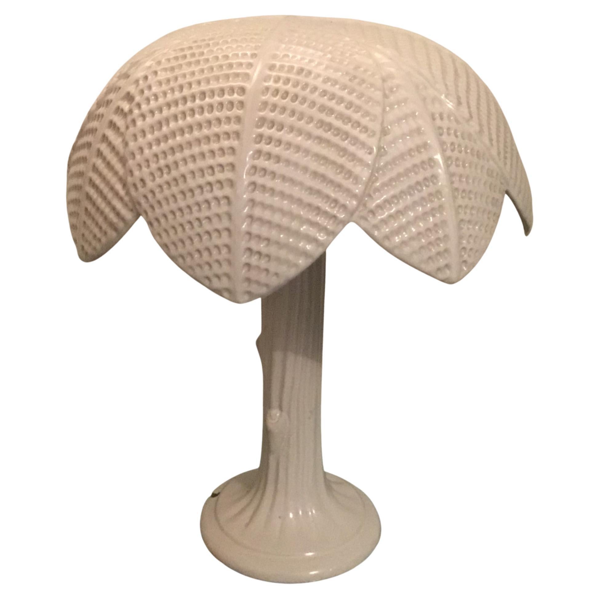 TommasoBarbi Table Lamp Palm Ceramic 1970 Italy For Sale