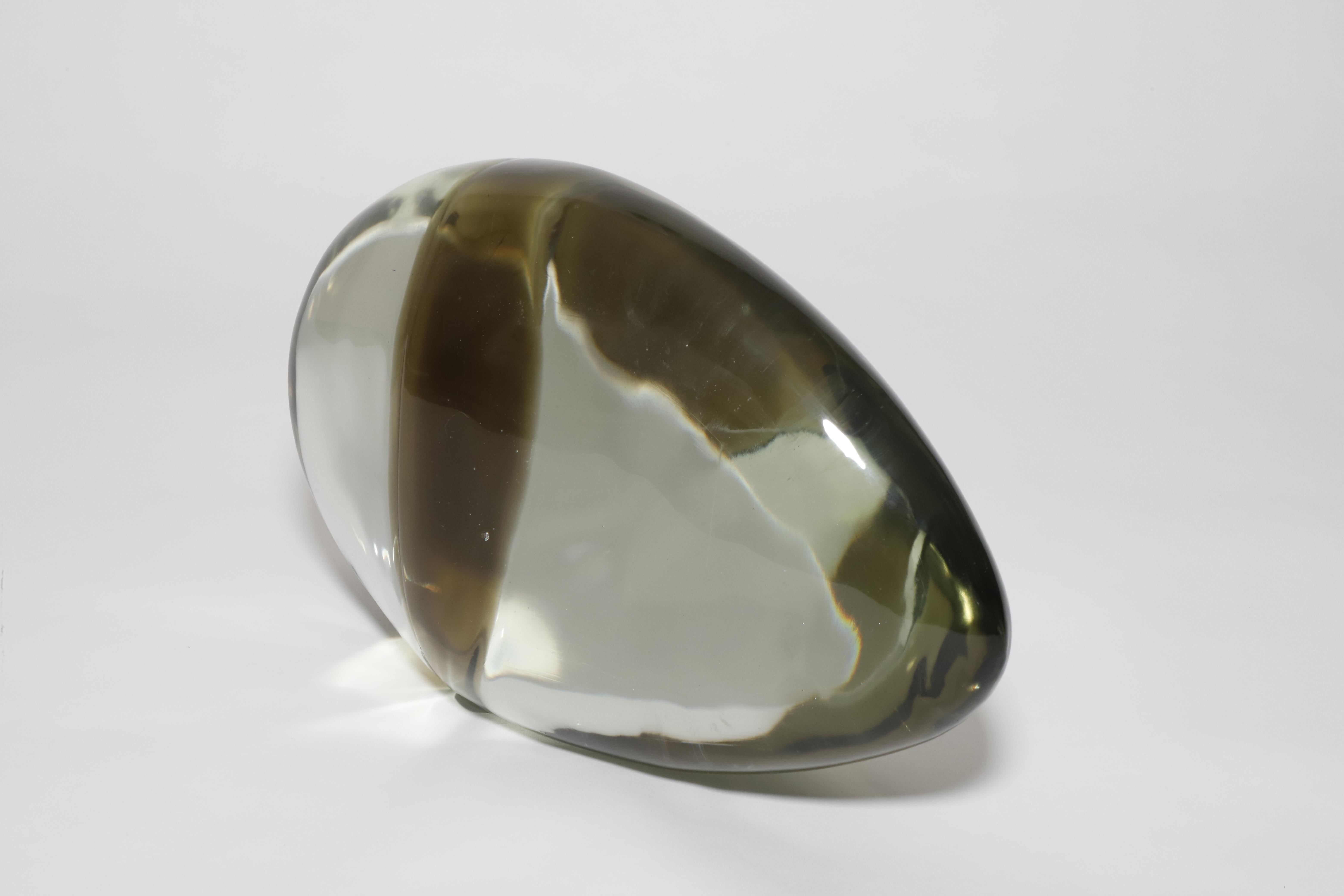 Blown Glass Alfredo Barbini 1962 Hand-blown Glass Sculpture For Sale