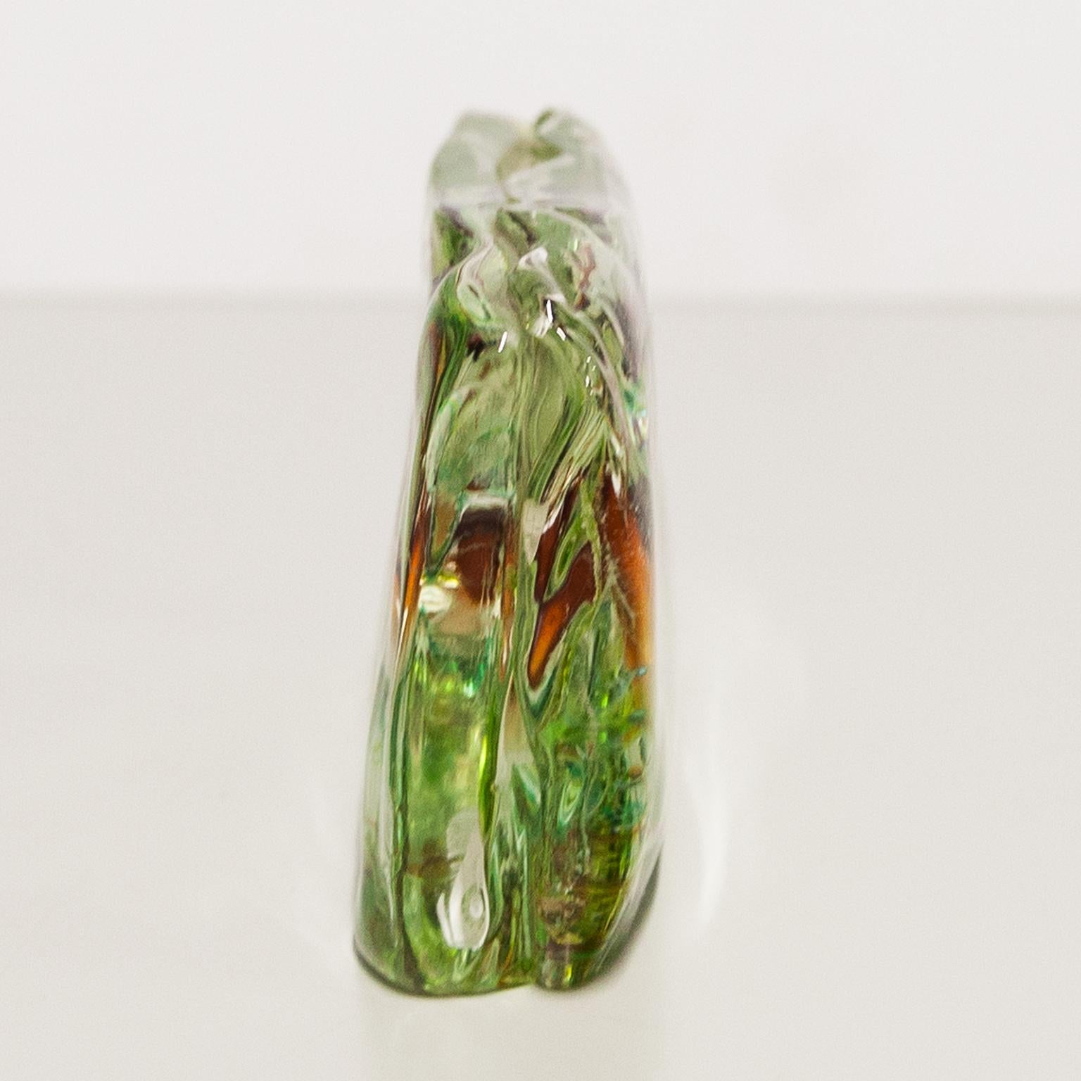 Alfredo Barbini Aquarium Murano 2 Fish Glass Object for Cenedese 1960s In Good Condition For Sale In Munich, DE