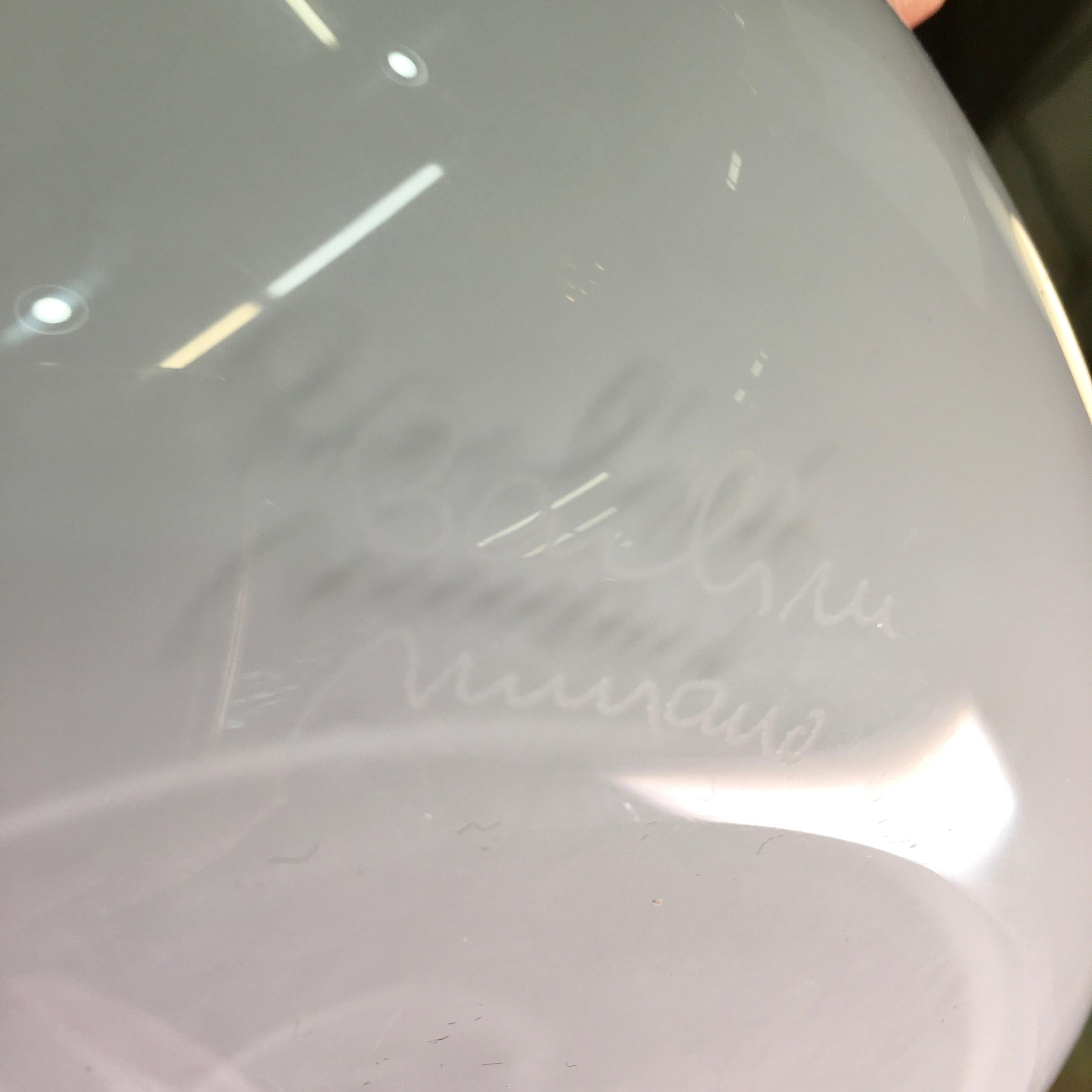 Alfredo Barbini Biomorphic Glass Bowl, Signed For Sale 3