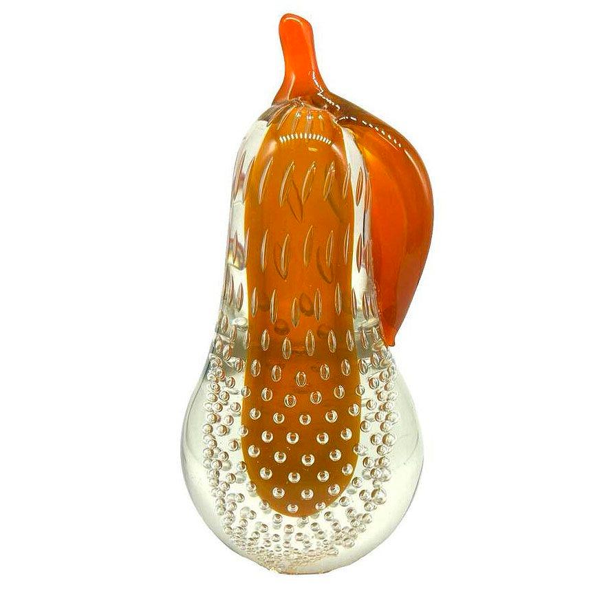 Alfredo Barbini Bullicante Aventurina Escultura de pera de cristal de Murano Moderno de mediados de siglo en venta