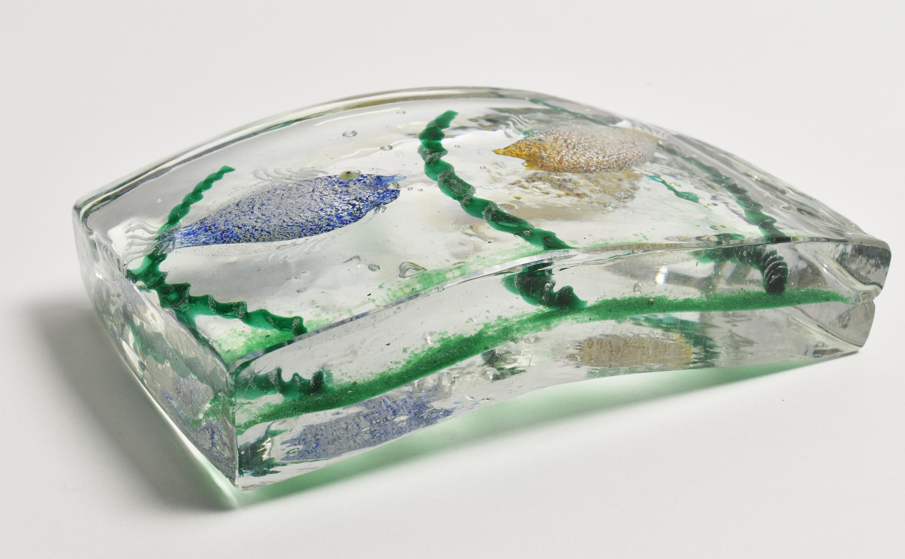 Alfredo Barbini for Cenedese Murano Glass Aquarium Sculptue, Italy, 1950s For Sale 1