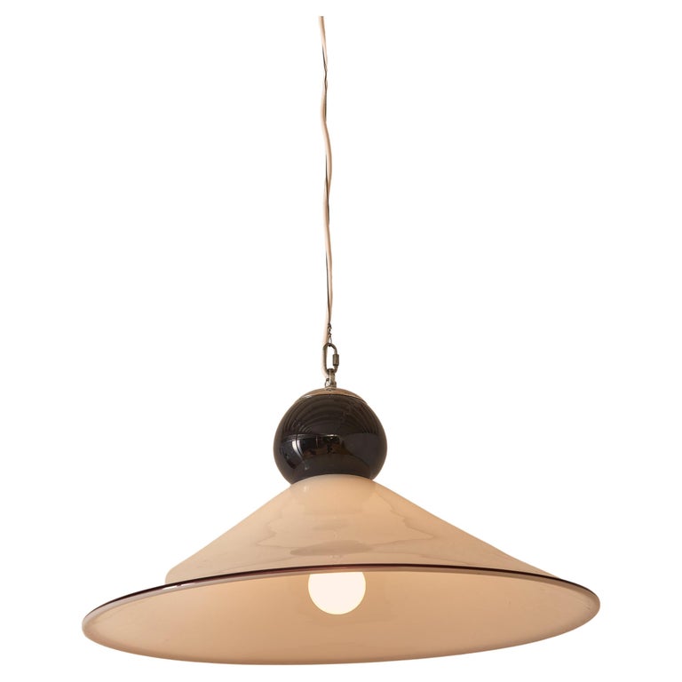 Alfredo Barbini for Murano Saucer Pendant For Sale at 1stDibs