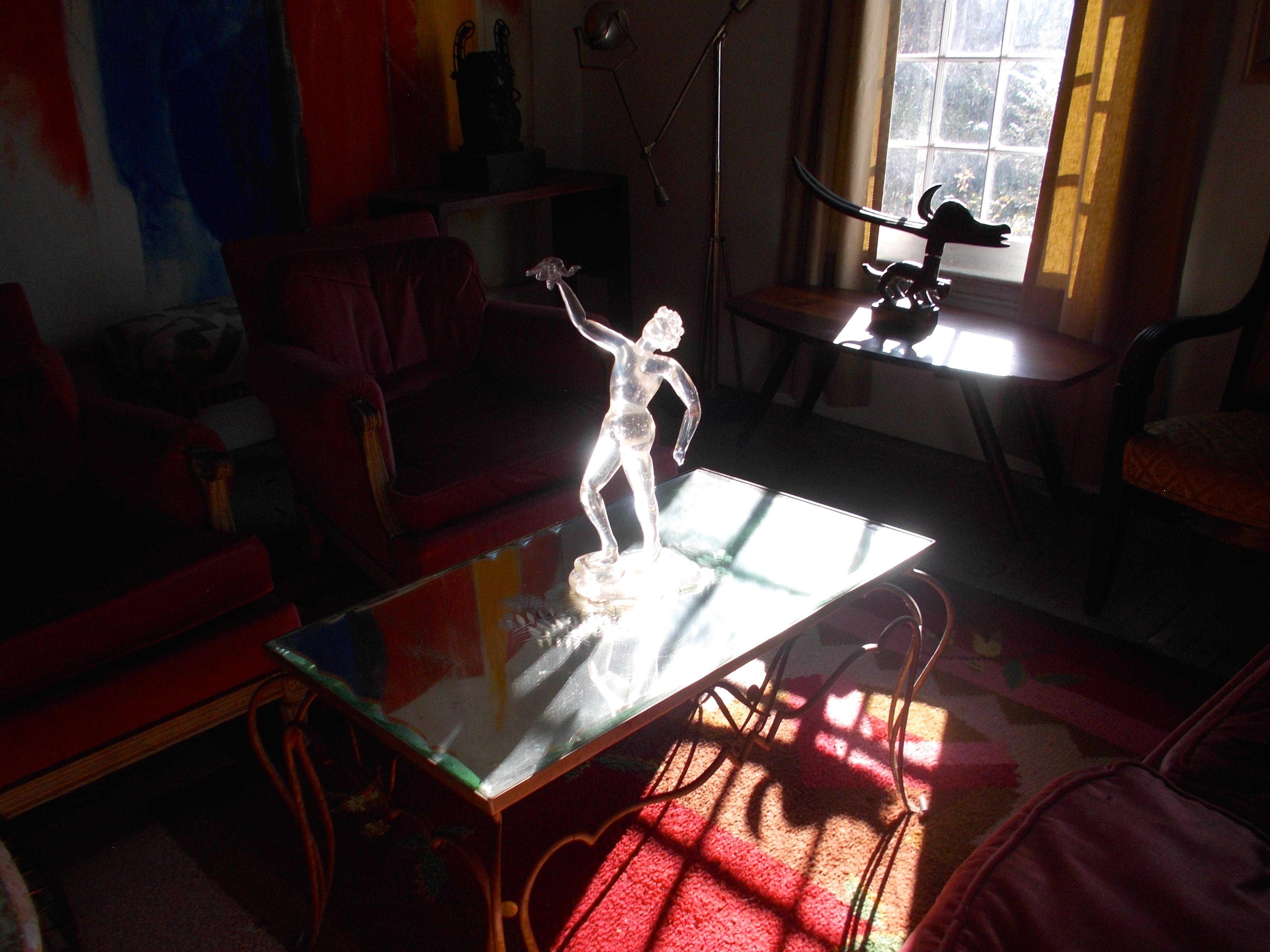  Seguso Vetri d'Arte Große und wichtige Barbini-Figur aus irisiertem Glas, männliche Figur (Italienisch) im Angebot