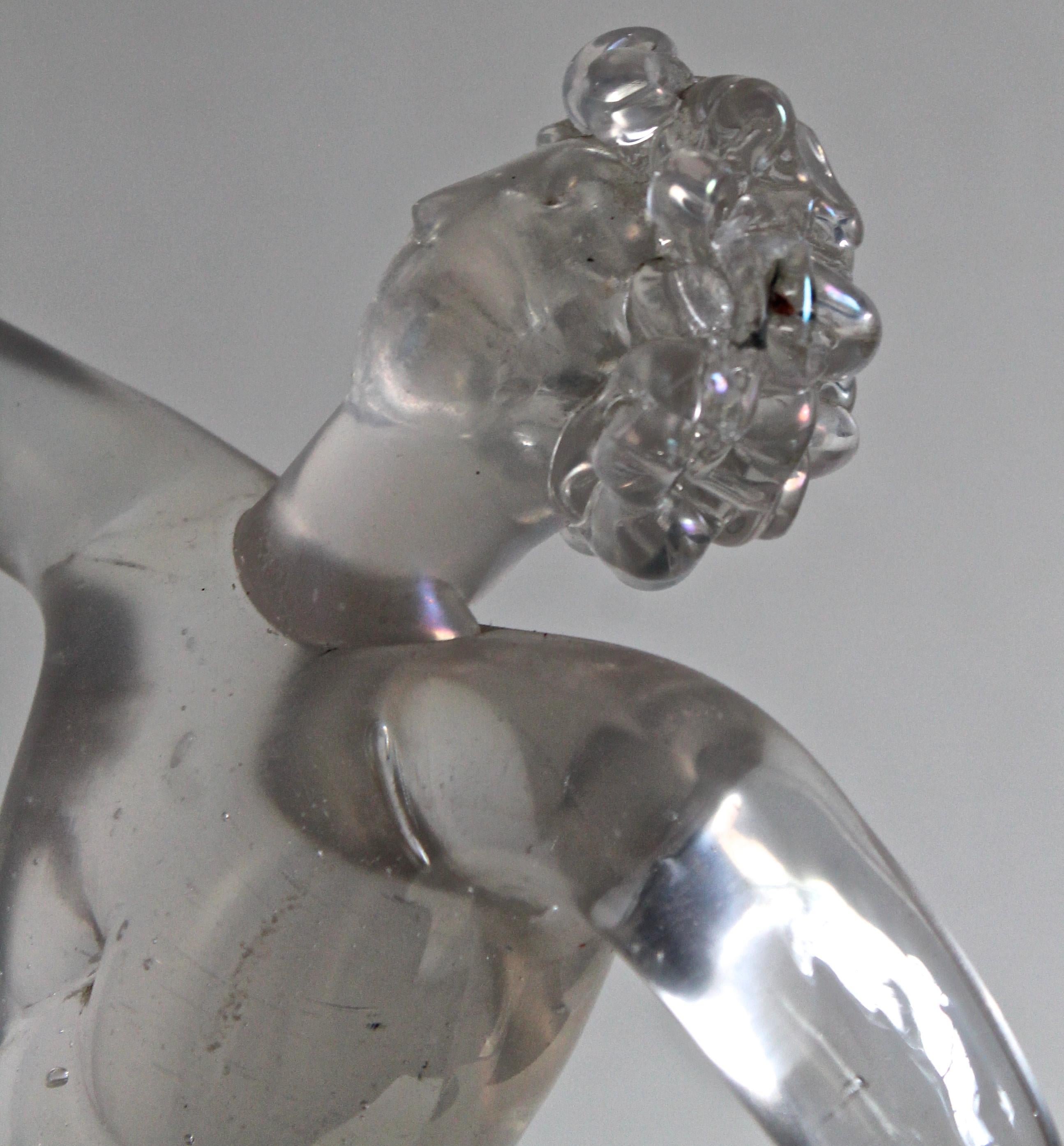  Seguso Vetri d'Arte Large & Important Barbini Iridized Glass Male Figure For Sale 1