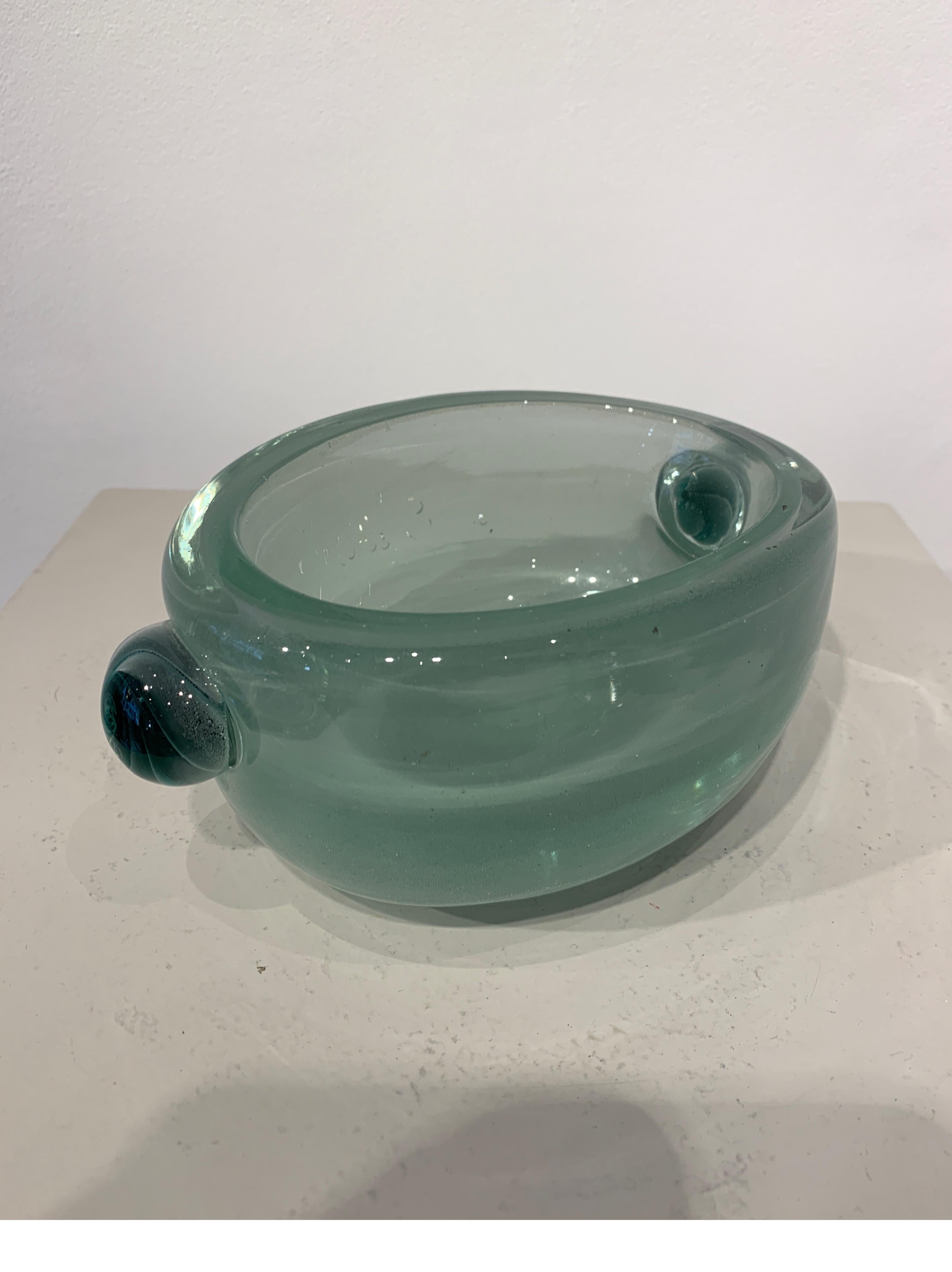 Italian Alfredo Barbini Glass Bowl, 1950s