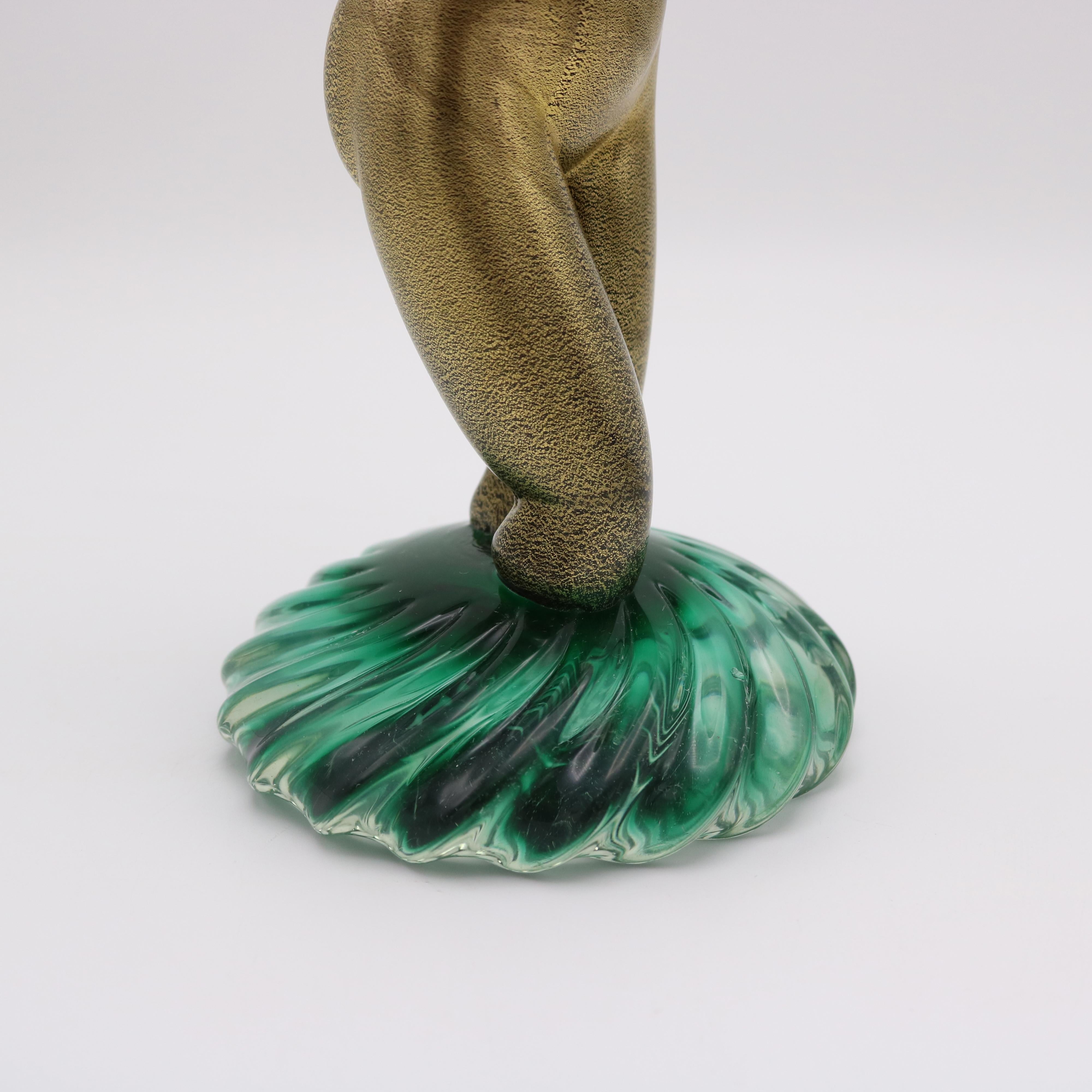Alfredo Barbini Escultura italiana de vidrio artístico mediados del siglo XX en venta