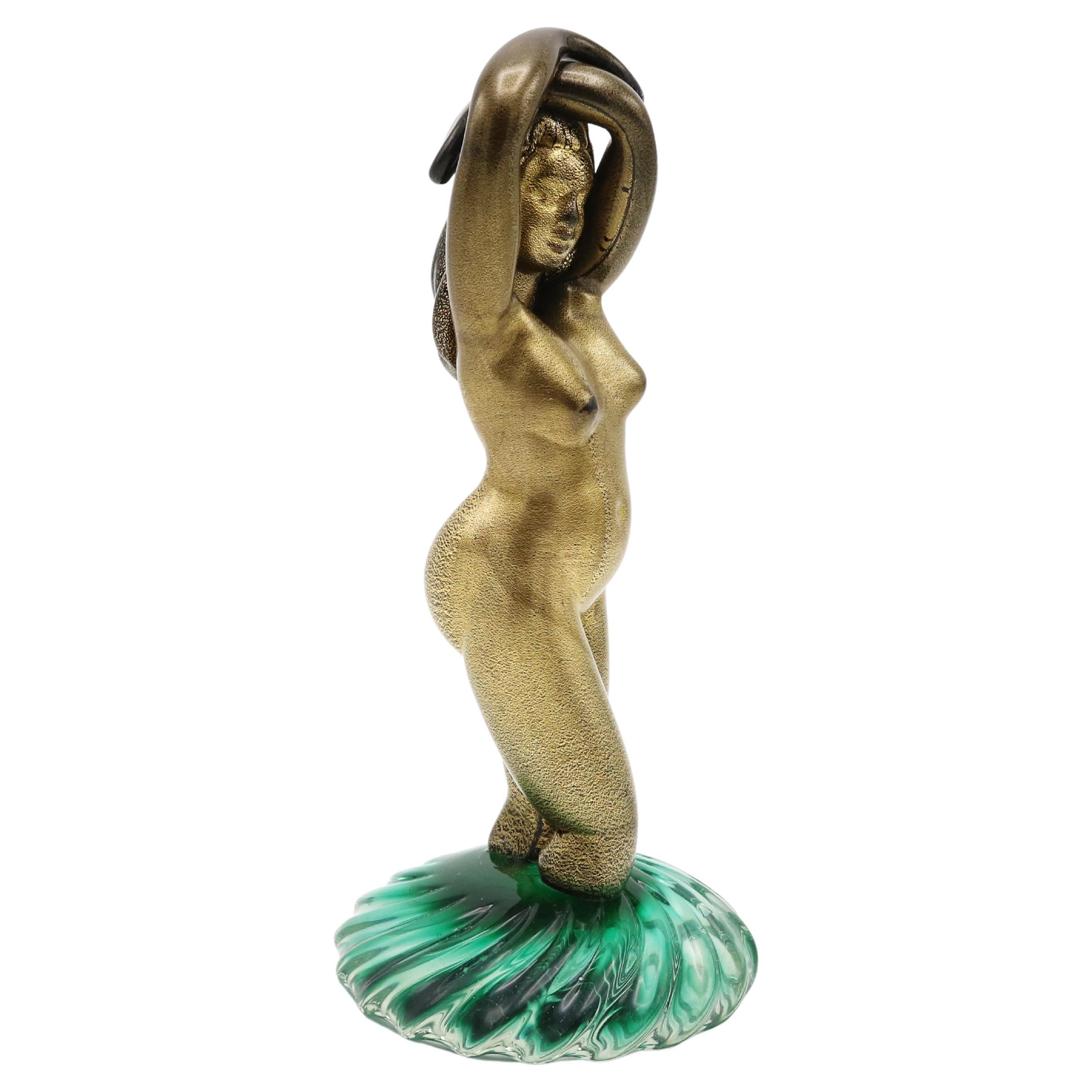 Italienische Kunstglas-Skulptur von Alfredo Barbini
