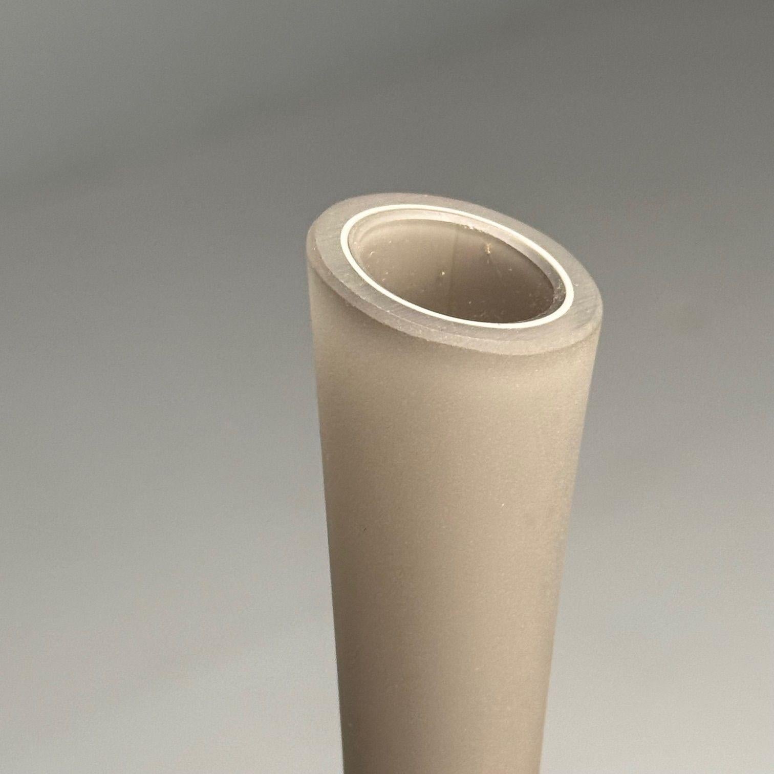 Alfredo Barbini, Italian Mid-Century Modern, Vases, Grey Glass, Italy, 1970s For Sale 3