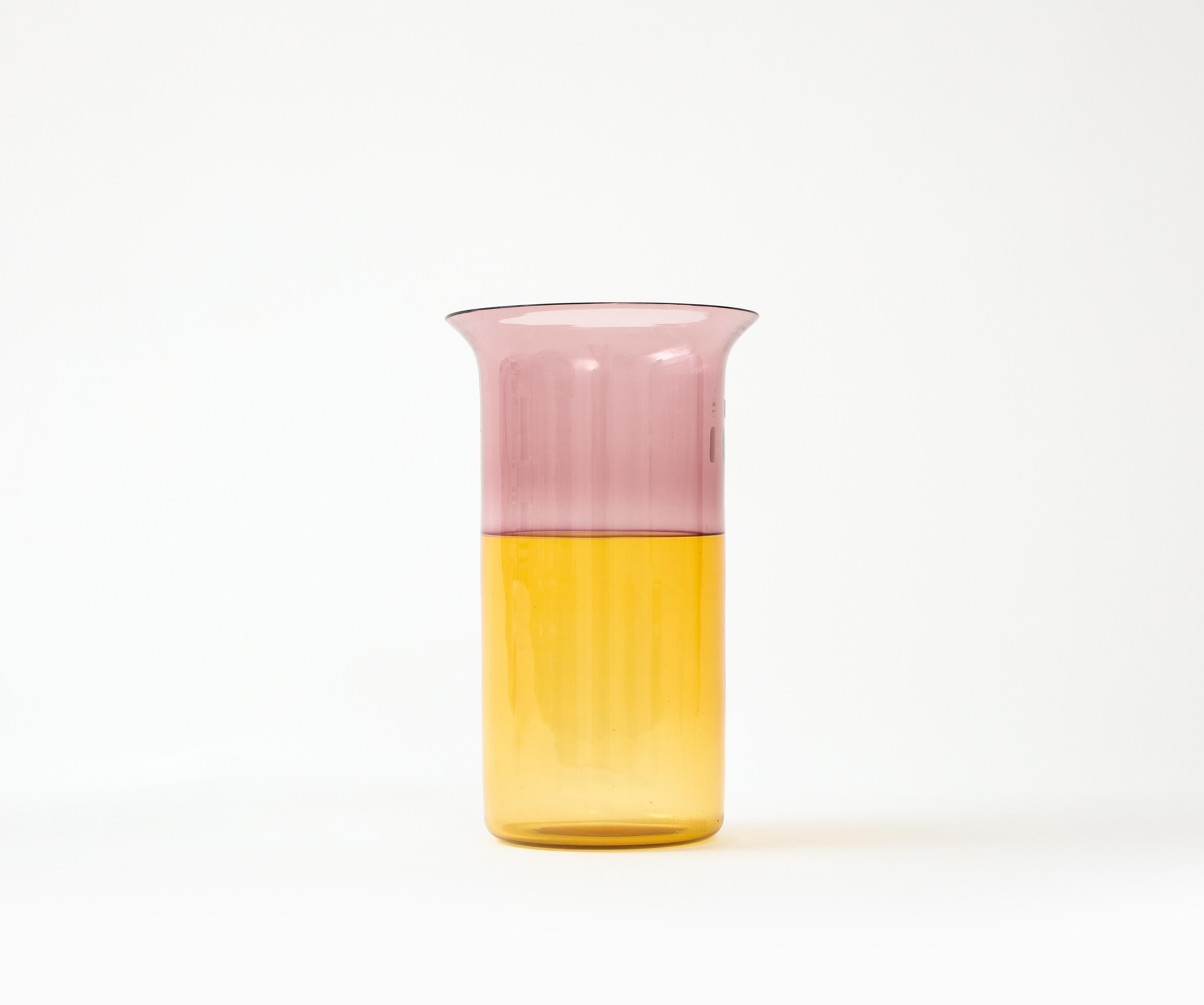 Alfredo Barbini Italian Modernist Color-Blocked Vase, Murano, 1970’s 6