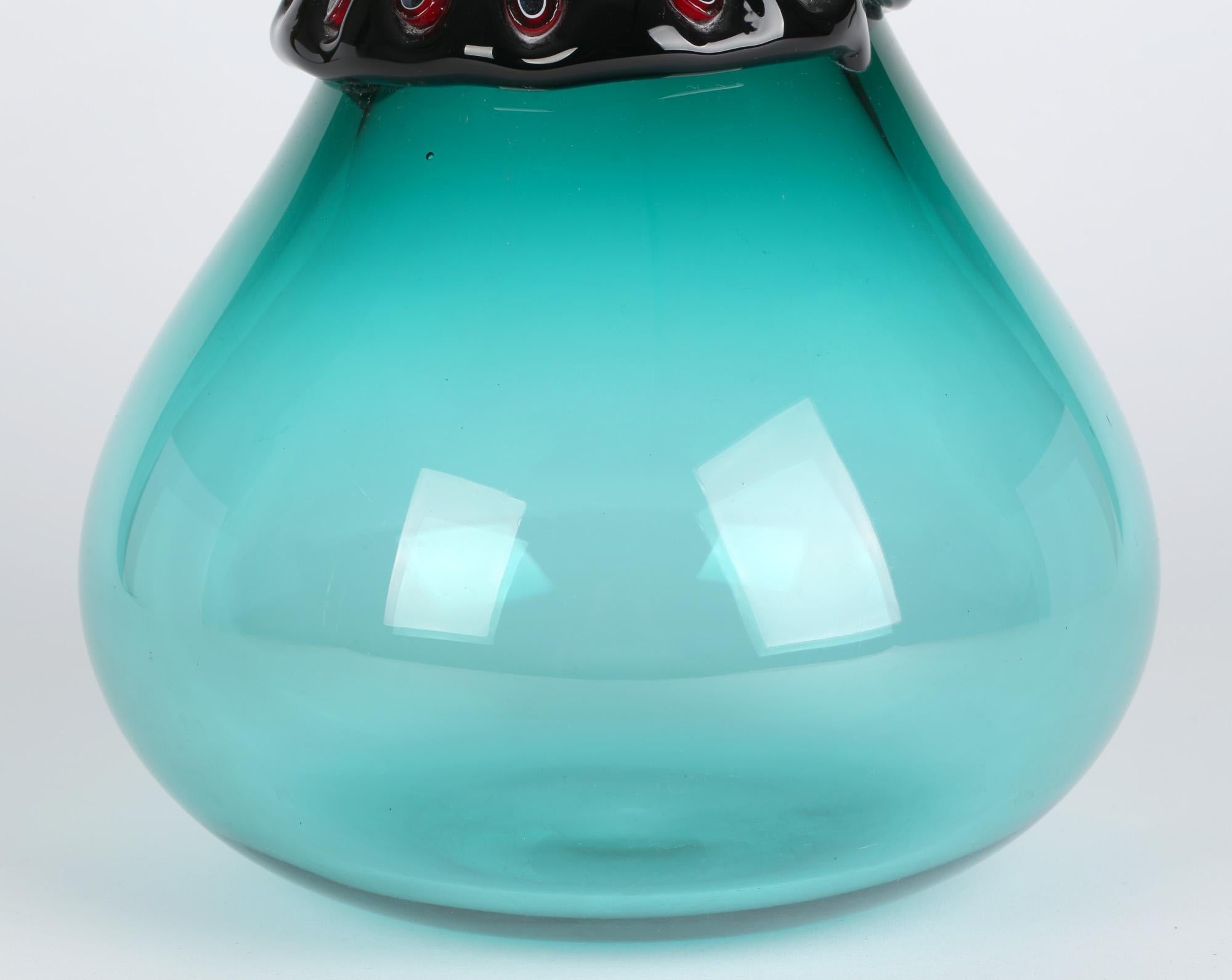 Alfredo Barbini Italian Murano Inclamo Art Glass Vase For Sale 6