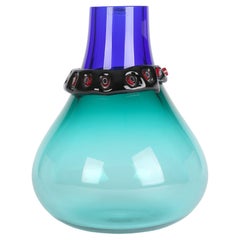 Alfredo Barbini Italian Murano Inclamo Art Glass Vase