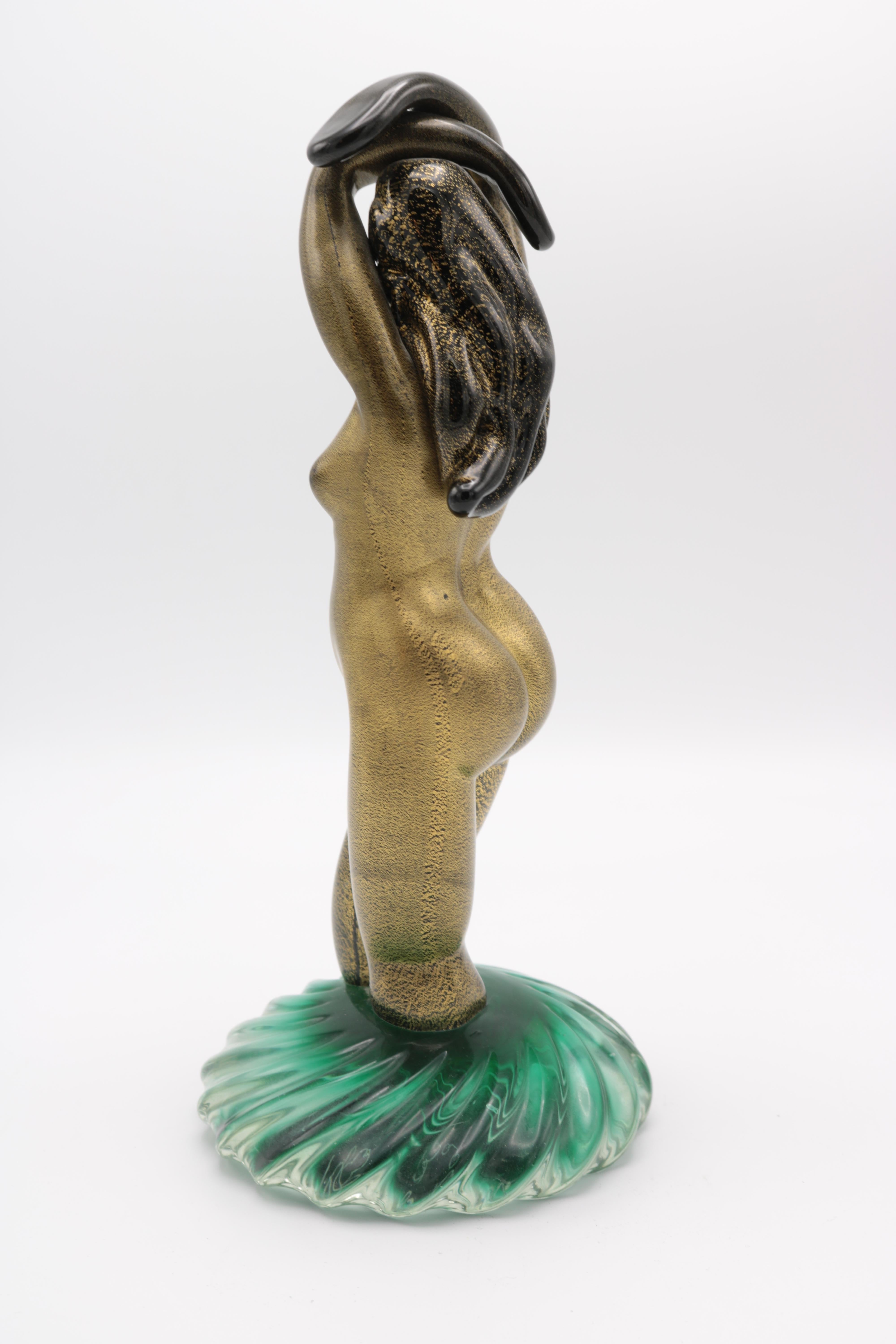 Mid-20th Century Alfredo Barbini Italian Art Glass Sculpture For Sale