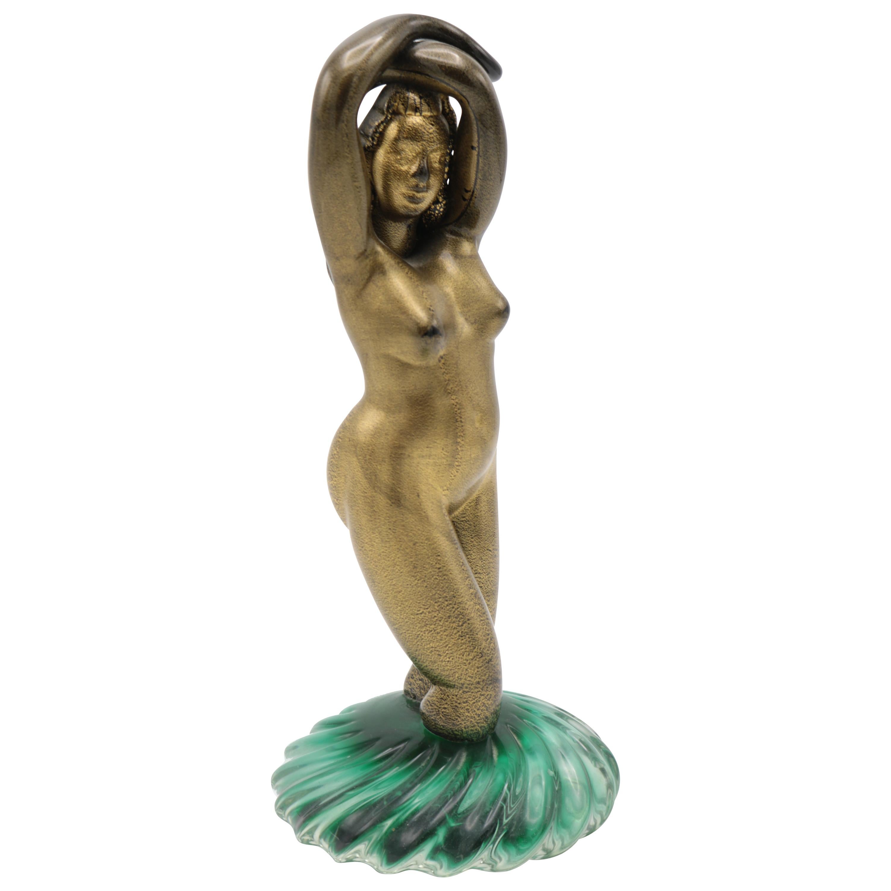 Alfredo Barbini Italian Art Glass Sculpture For Sale