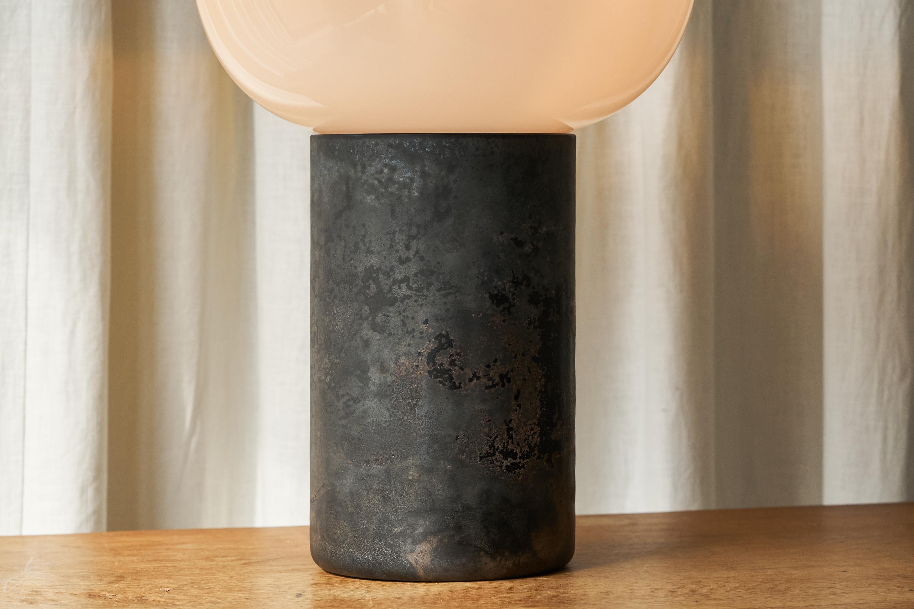 Alfredo Barbini Large 'Scavo' Murano Glass Table Lamp Italy 1970s In Good Condition In Tilburg, NL