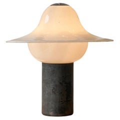 Alfredo Barbini Large 'Scavo' Murano Glass Table Lamp Italy 1970s