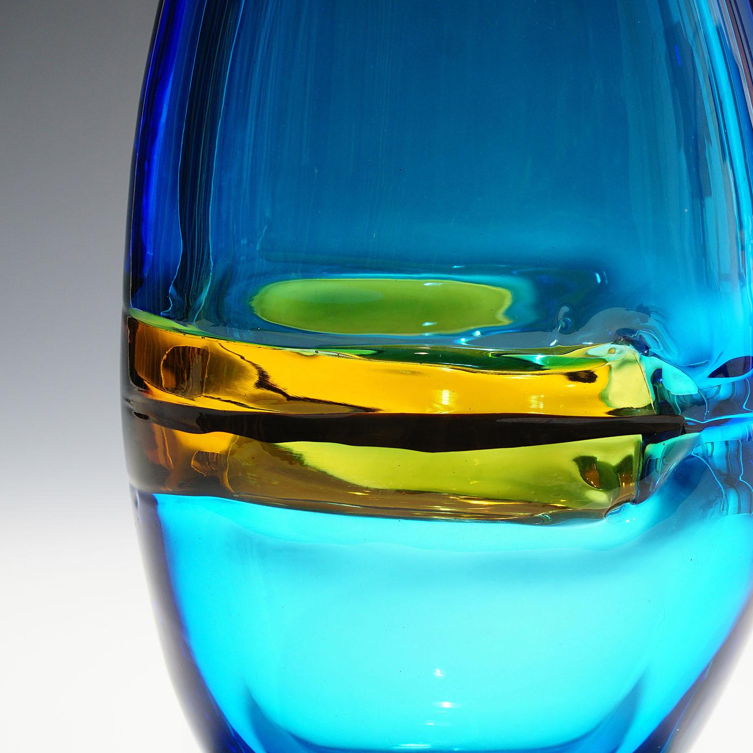 Mid-Century Modern Grand vase « Doppio Incalmo » d'Alfredo Barbini, Venise, vers 1965 en vente
