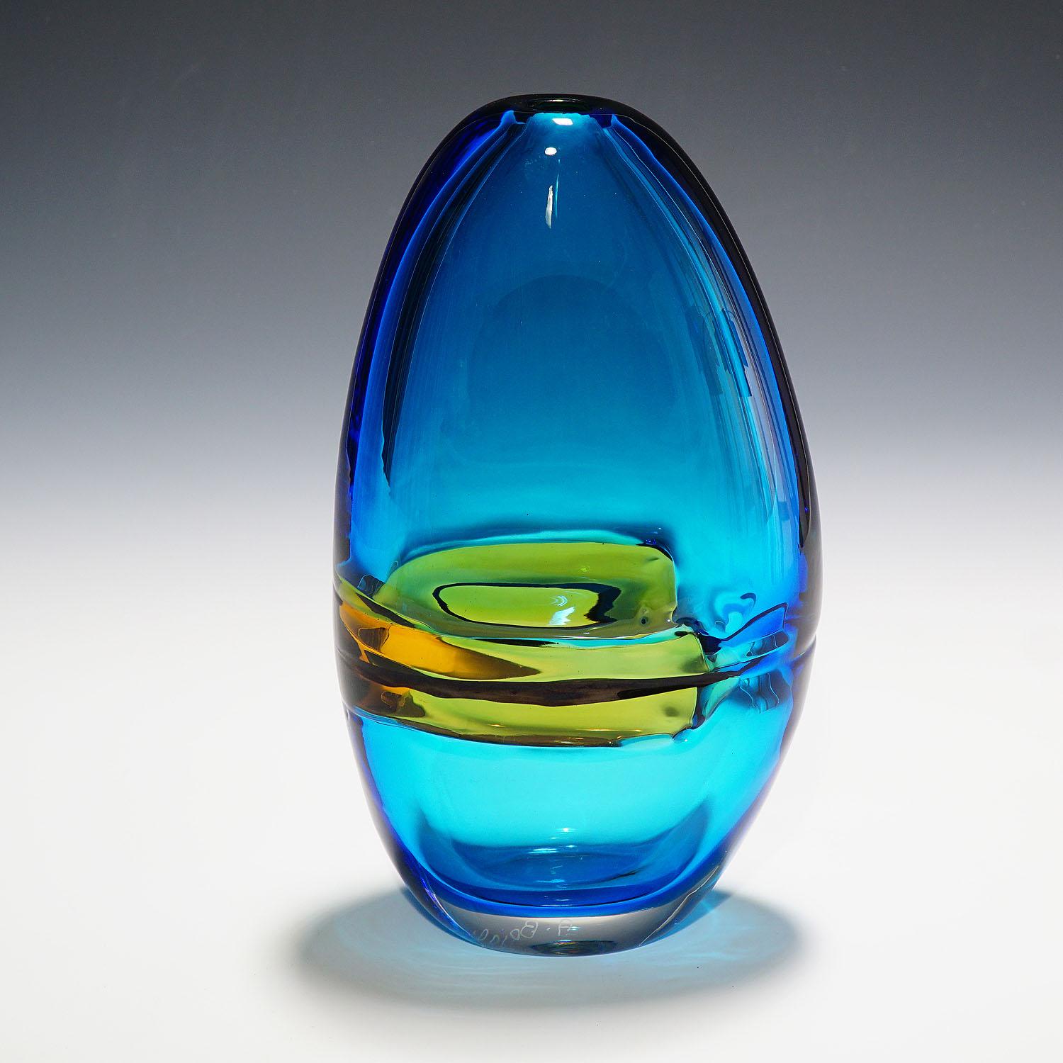 Große Vase „Doppio Incalmo“ von Alfredo Barbini, Venedig, ca. 1965 (Italienisch) im Angebot