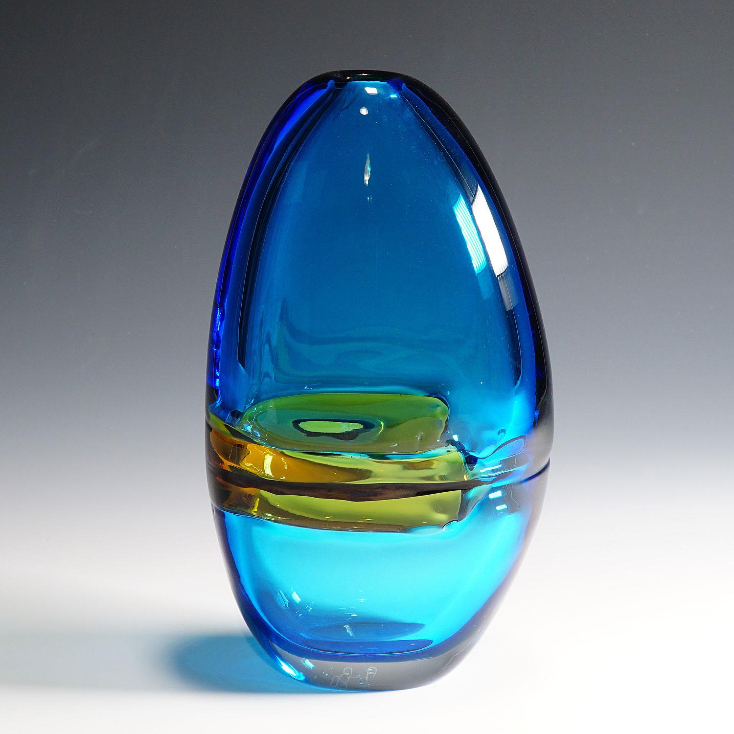 20ième siècle Grand vase « Doppio Incalmo » d'Alfredo Barbini, Venise, vers 1965 en vente