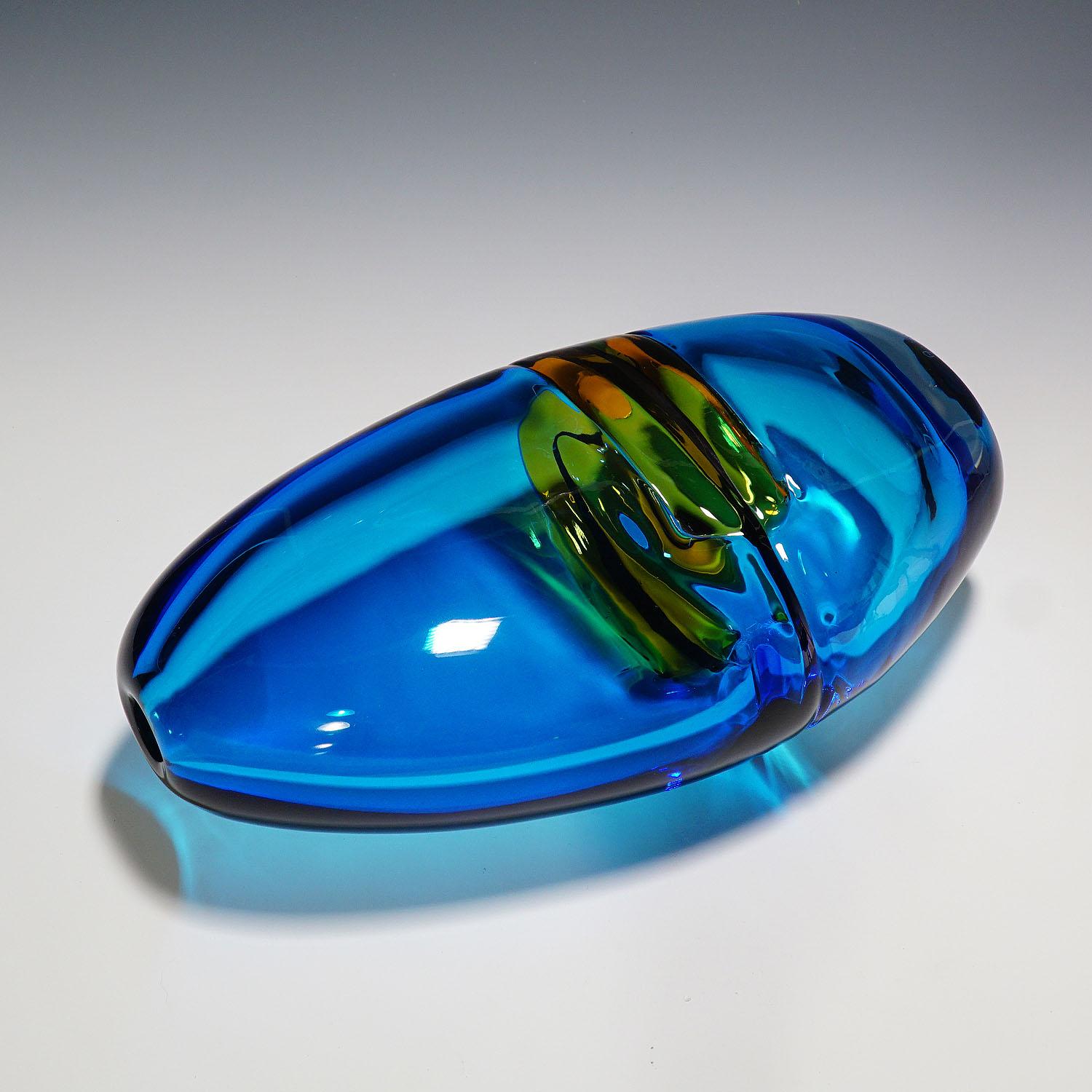 Verre d'art Grand vase « Doppio Incalmo » d'Alfredo Barbini, Venise, vers 1965 en vente