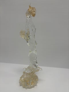 Alfredo Barbini Murano Art Glass Female Nude Sculpture, Italy, 1950