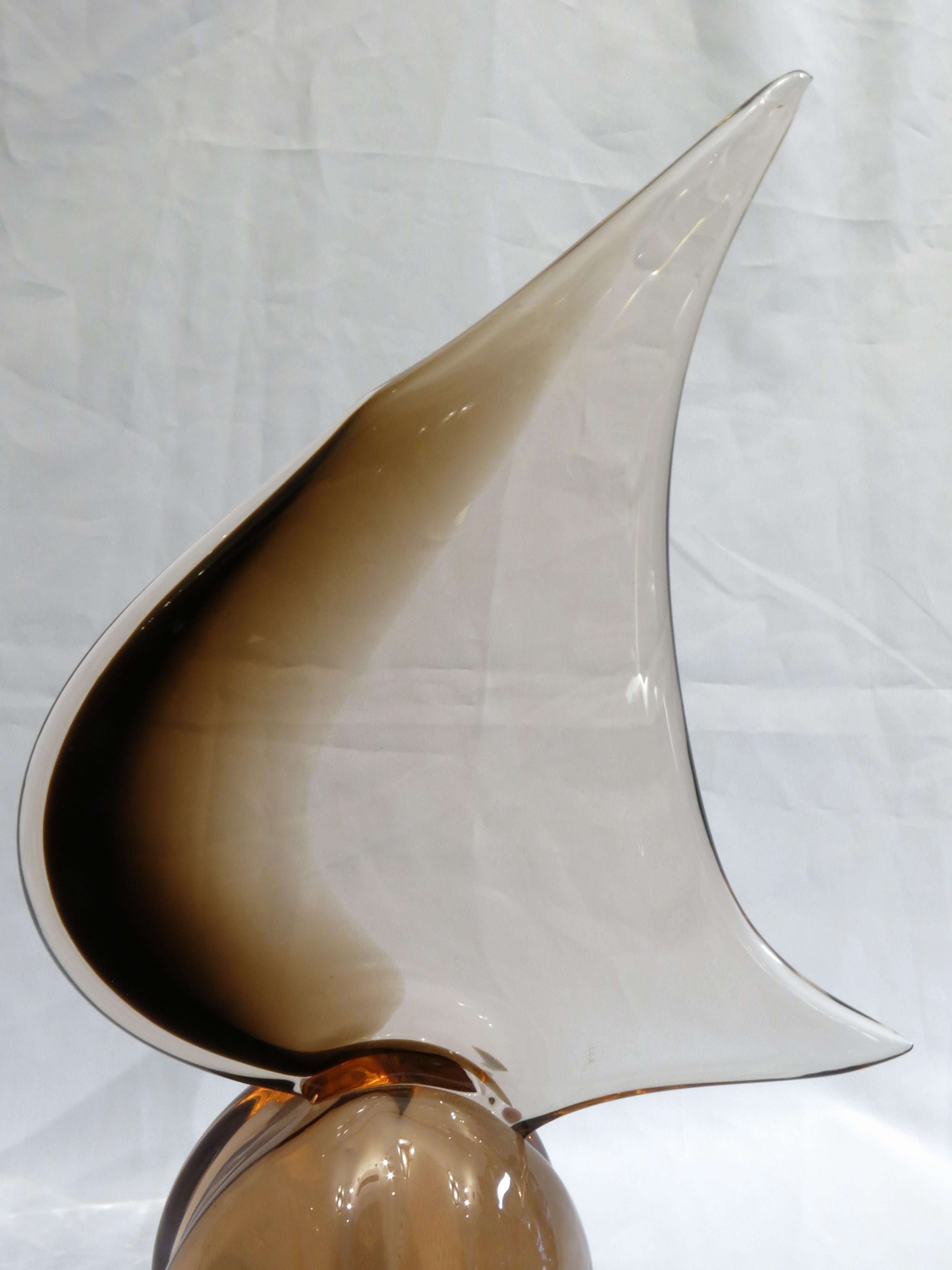 20th Century Alfredo Barbini Murano Art Glass Handblown Sculpture, 1960s