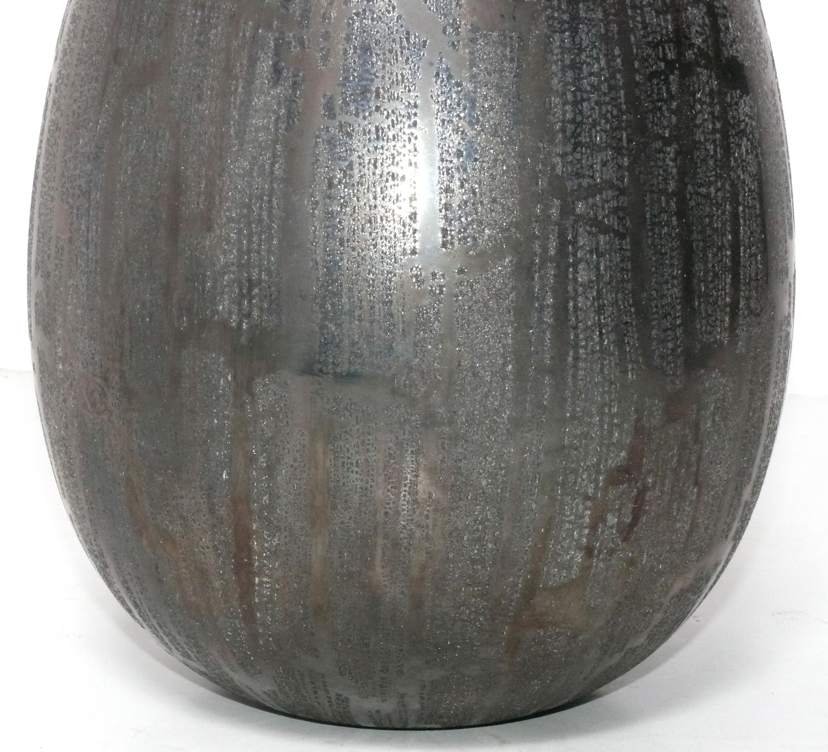 Alfredo Barbini Murano Art Glass Vase 12.75