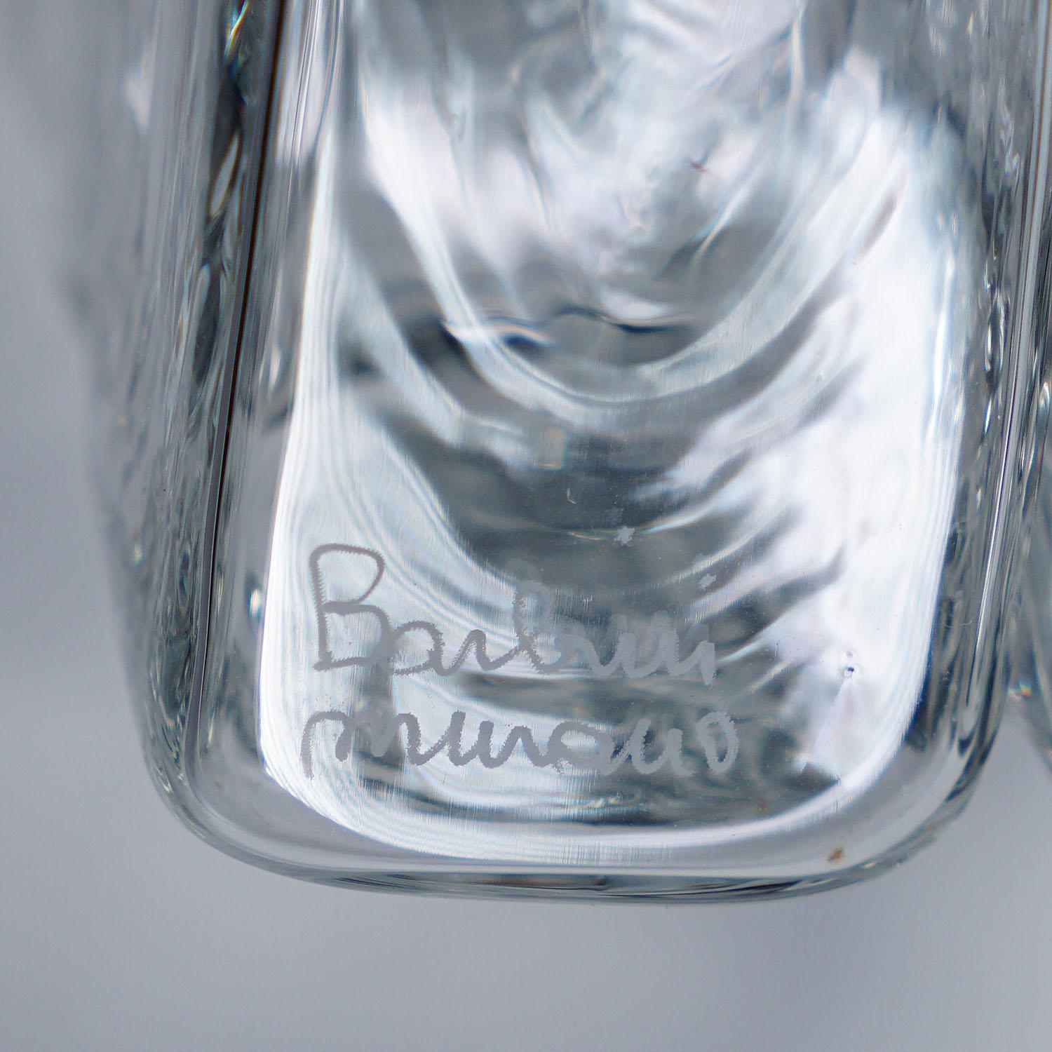 Vetro artistico Vaso in vetro artistico di Murano Alfredo Barbini 1971 in vendita