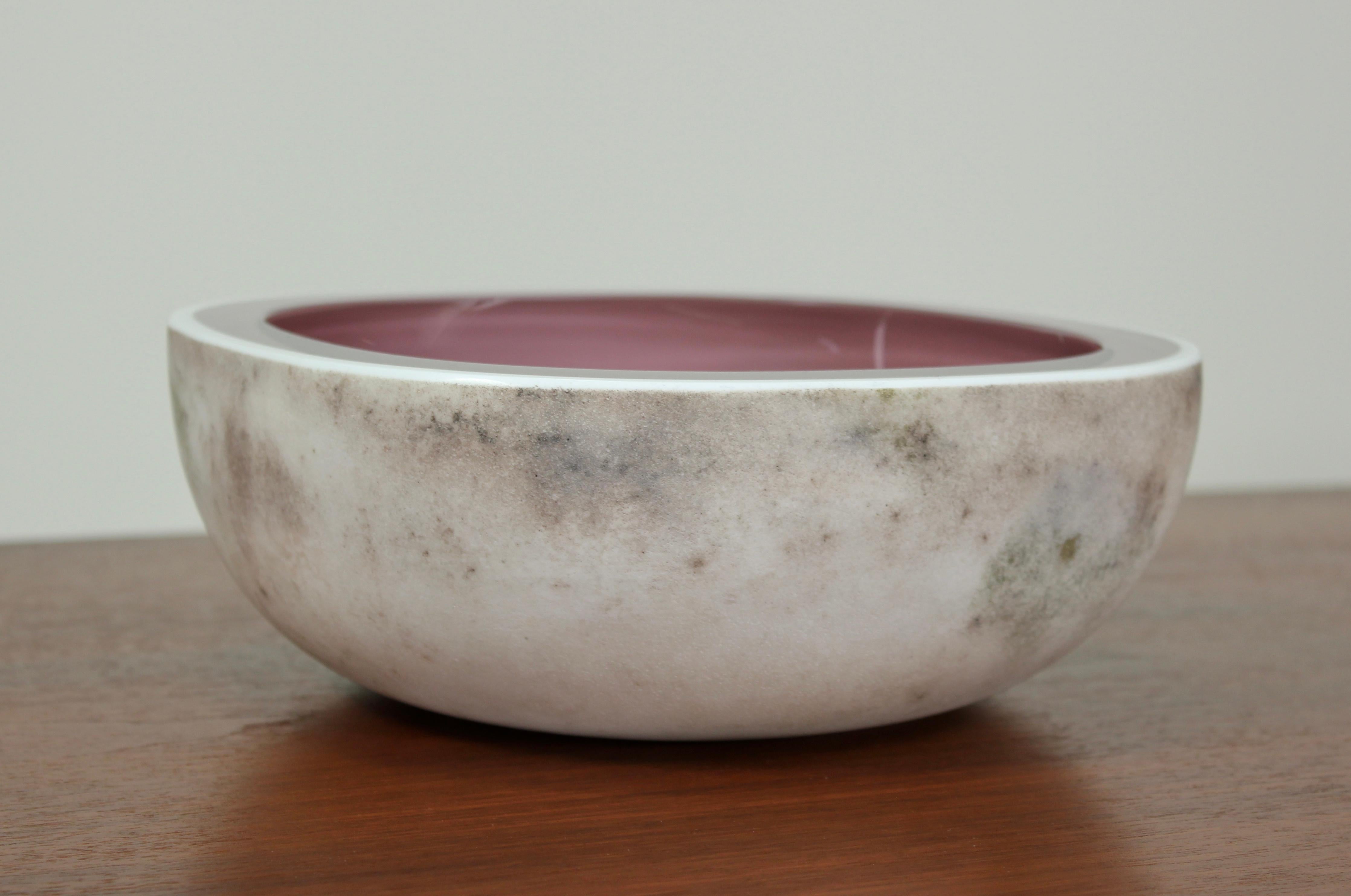 Art Glass Alfredo Barbini, Murano for Oggetti Centrepiece Bowl